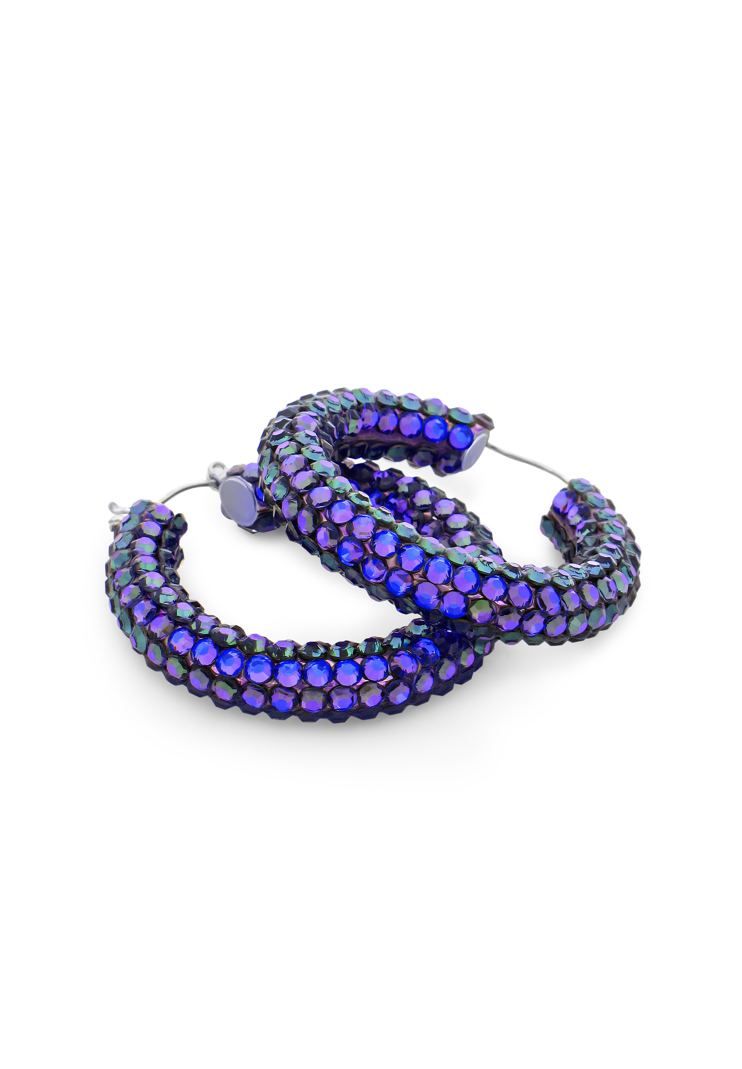 Shaina Rhinestone Hoop Earrings HE/XS PE Heliotrope-Heliotrope
