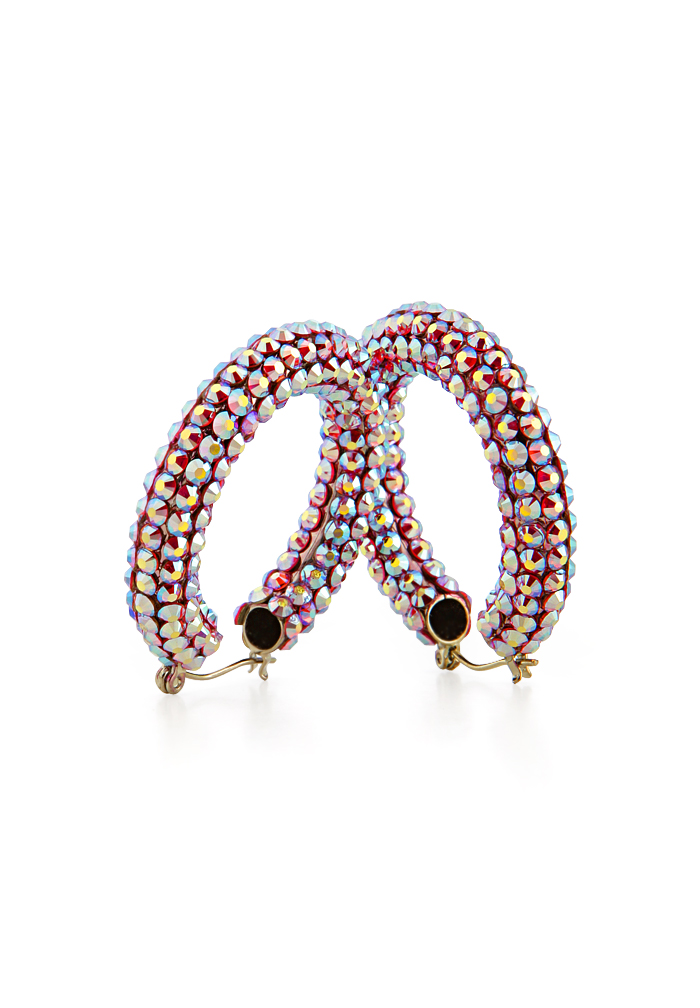 Shaina Rhinestone Hoop Earrings HE/XS PE Hyacinth AB-Hyacinth AB