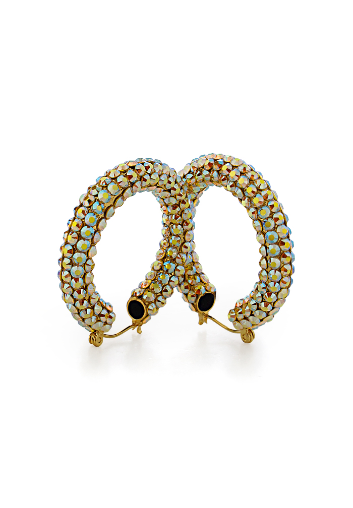 Shaina Rhinestone Hoop Earrings HE/XS PE Jonquil AB-Jonquil AB