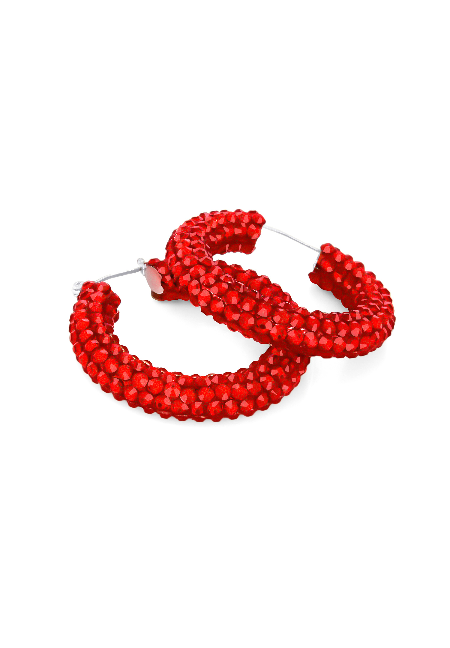 Shaina Rhinestone Hoop Earrings HE/XS PE Light Siam-Light Siam