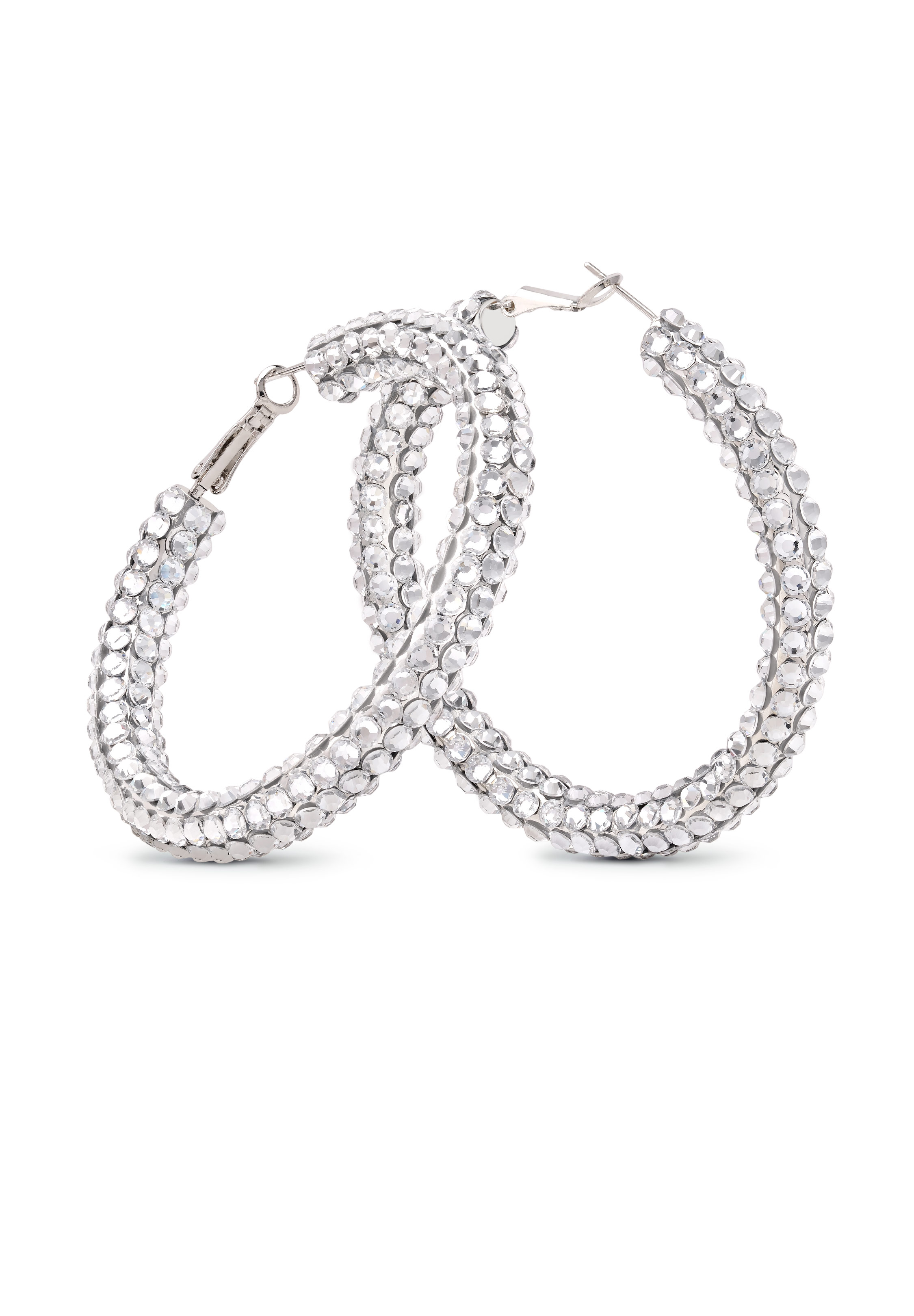 Euphoric Shine Hoop Earrings HE/XL PE-Crystal