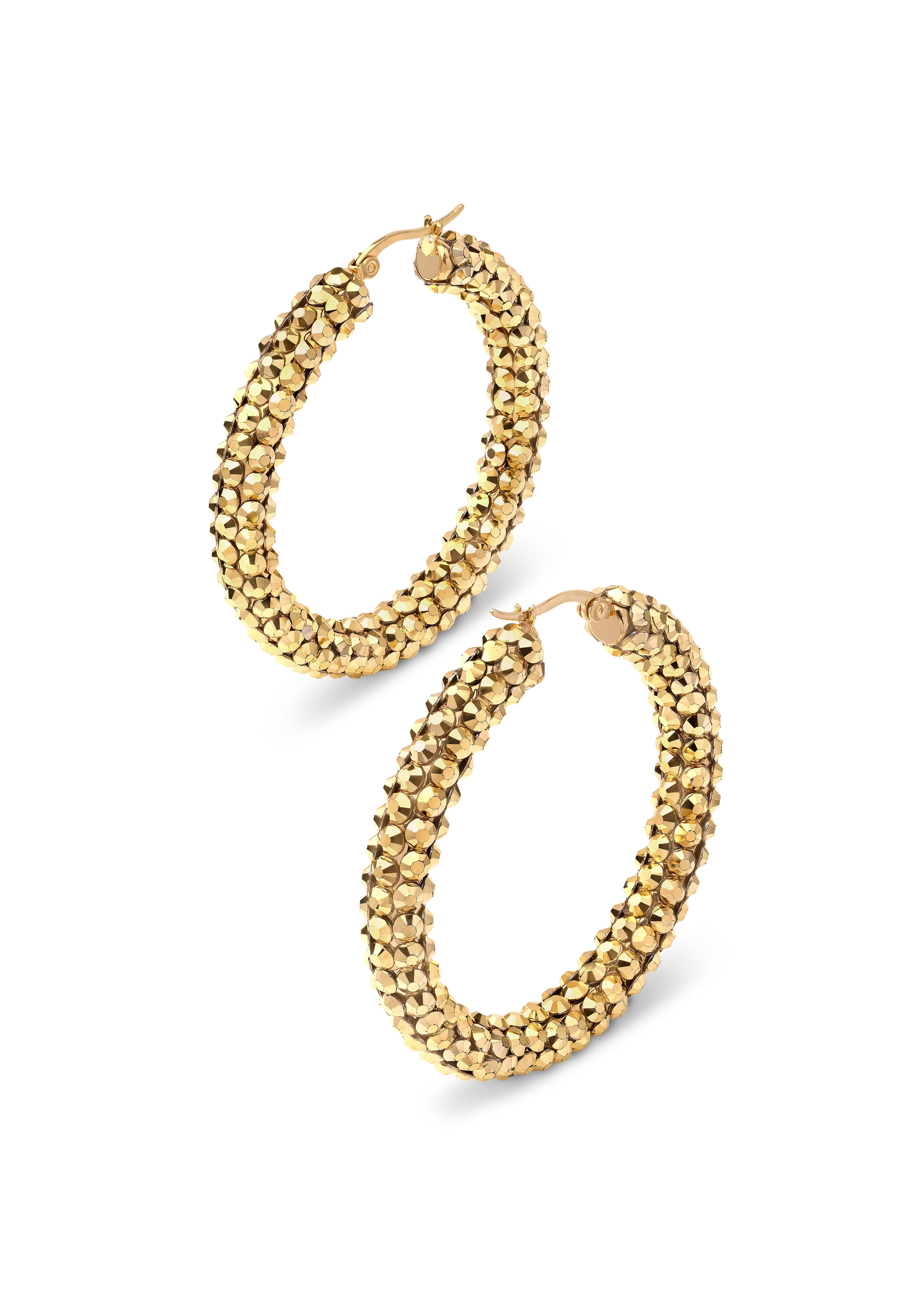 Euphoric Shine Hoop Earrings-L (2 x 2 inch)-Gold