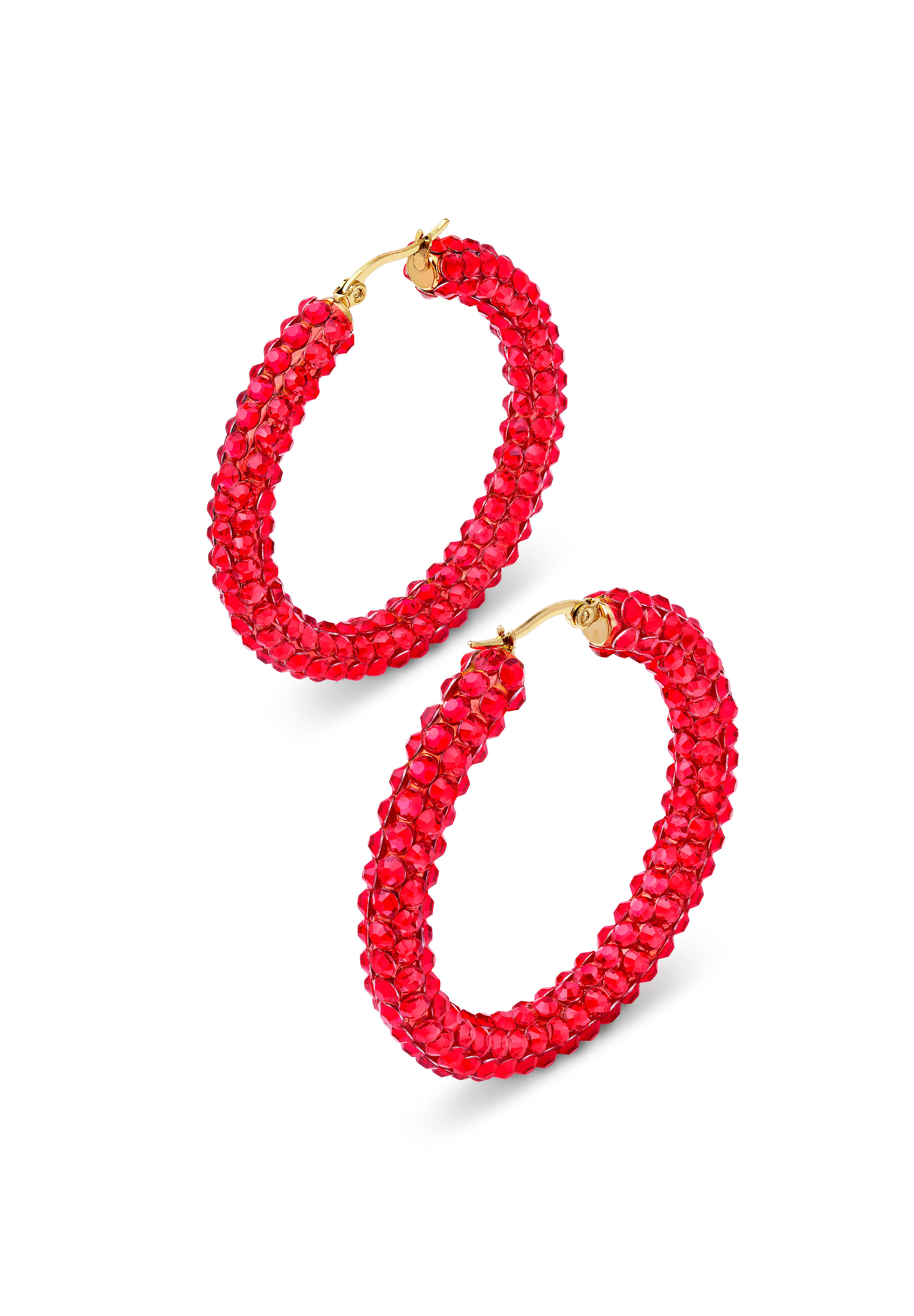 Euphoric Shine Hoop Earrings-L (2 x 2 inch)-Light Siam
