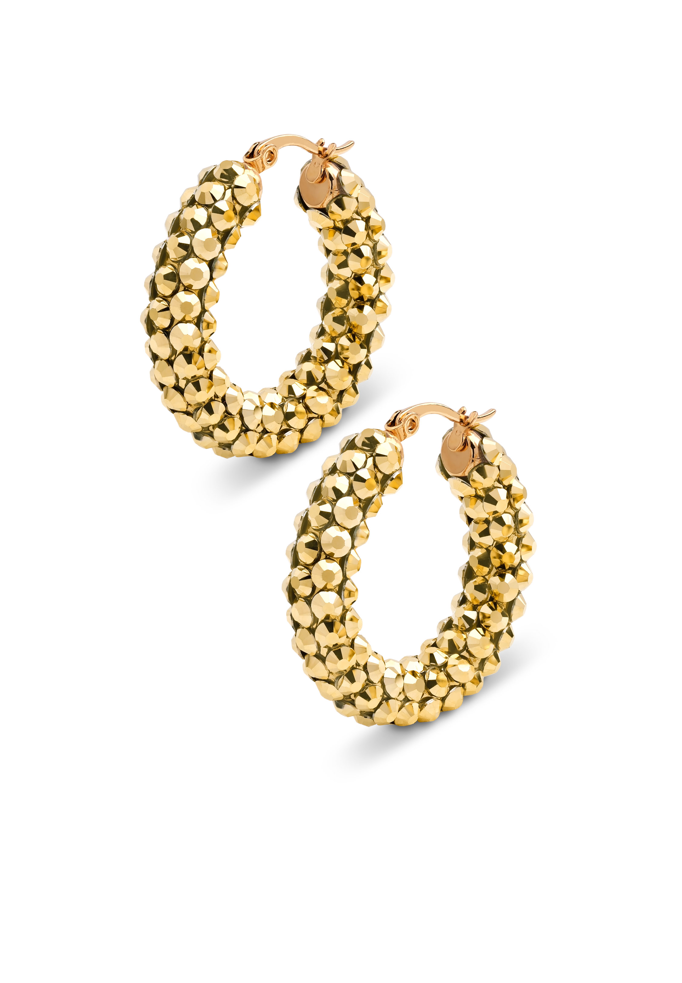 Euphoric Shine Hoop Earrings-S (1.25 x 1.25 inch)-Gold