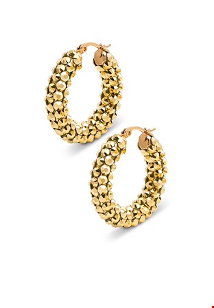 Euphoric Shine Hoop Earrings-S (1.25 x 1.25 inch)-Gold