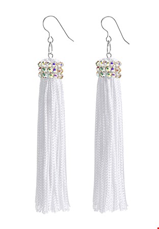 Fringe Earring Crystal End-Crystal AB