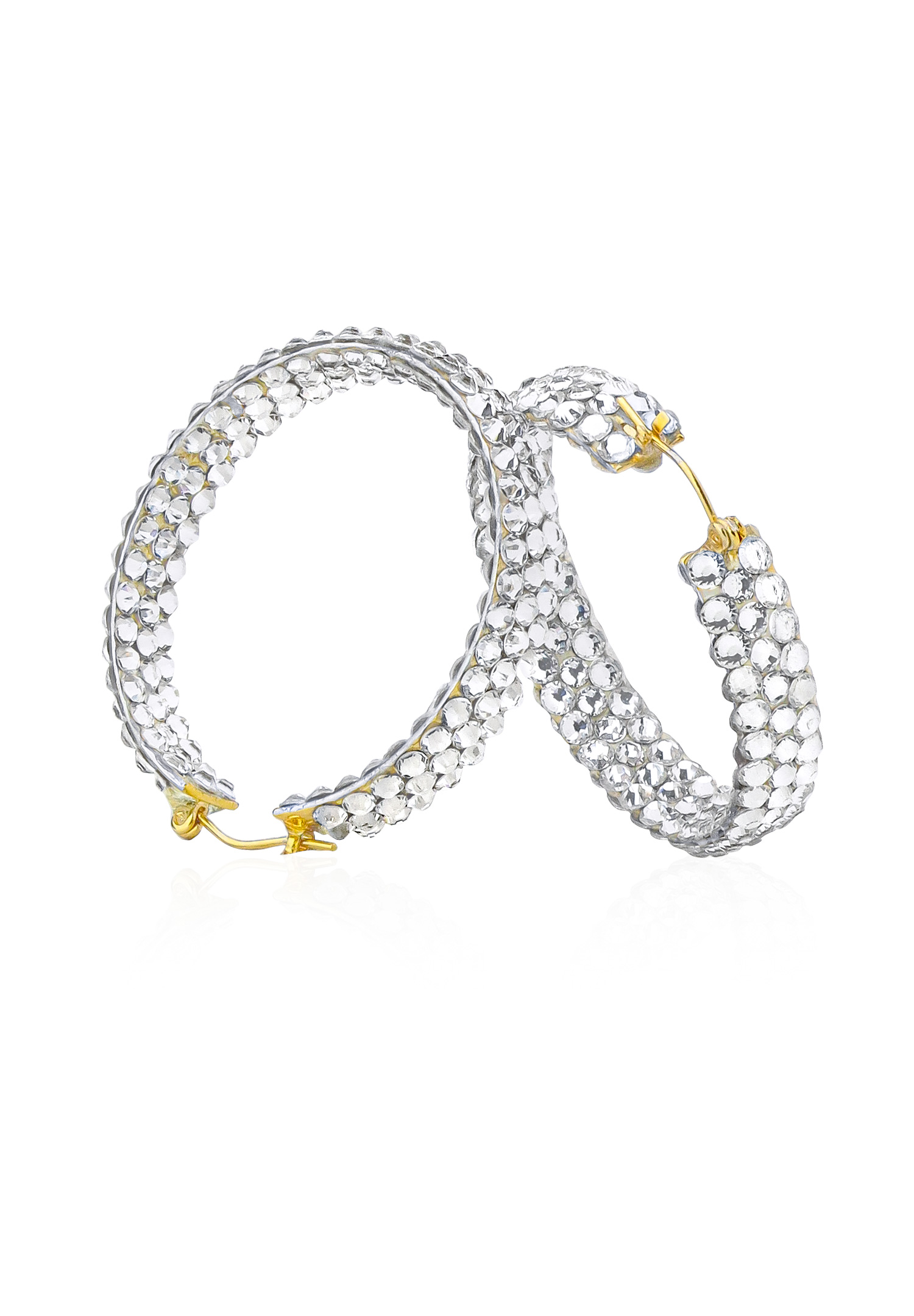 Hermosa Crystal Hoop Earrings JC3R Crystal-Crystal