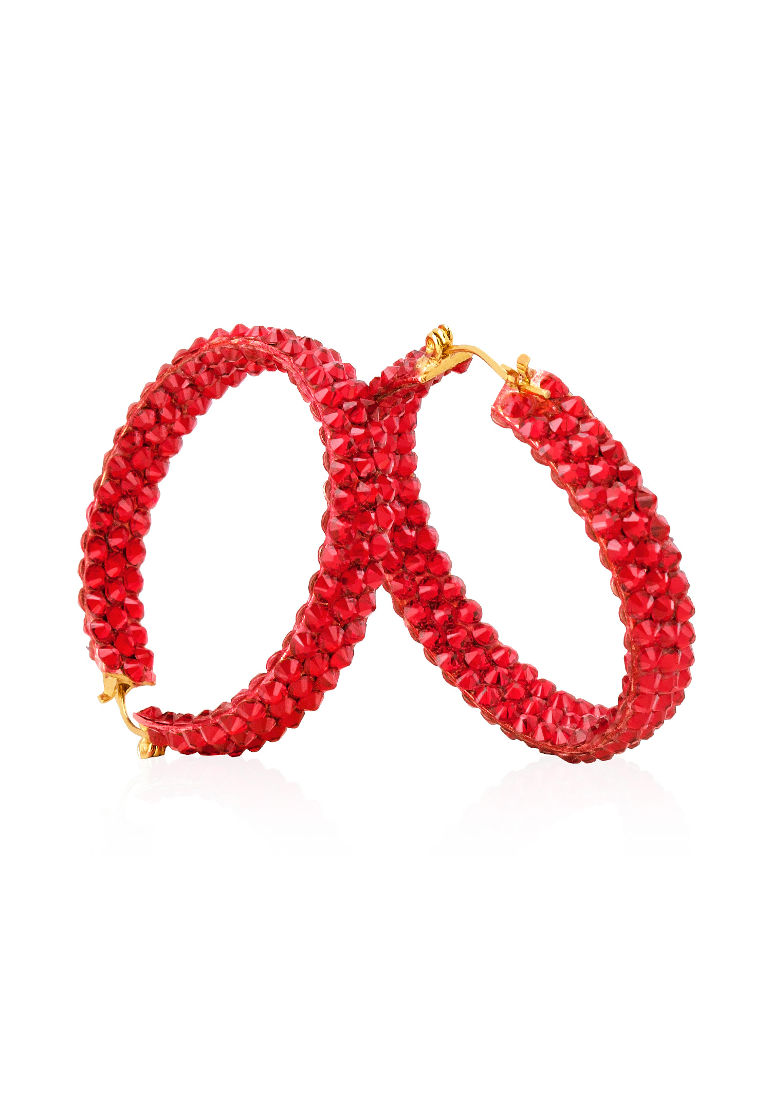 Hermosa Crystallized Hoop Earrings JC3R-Light Siam