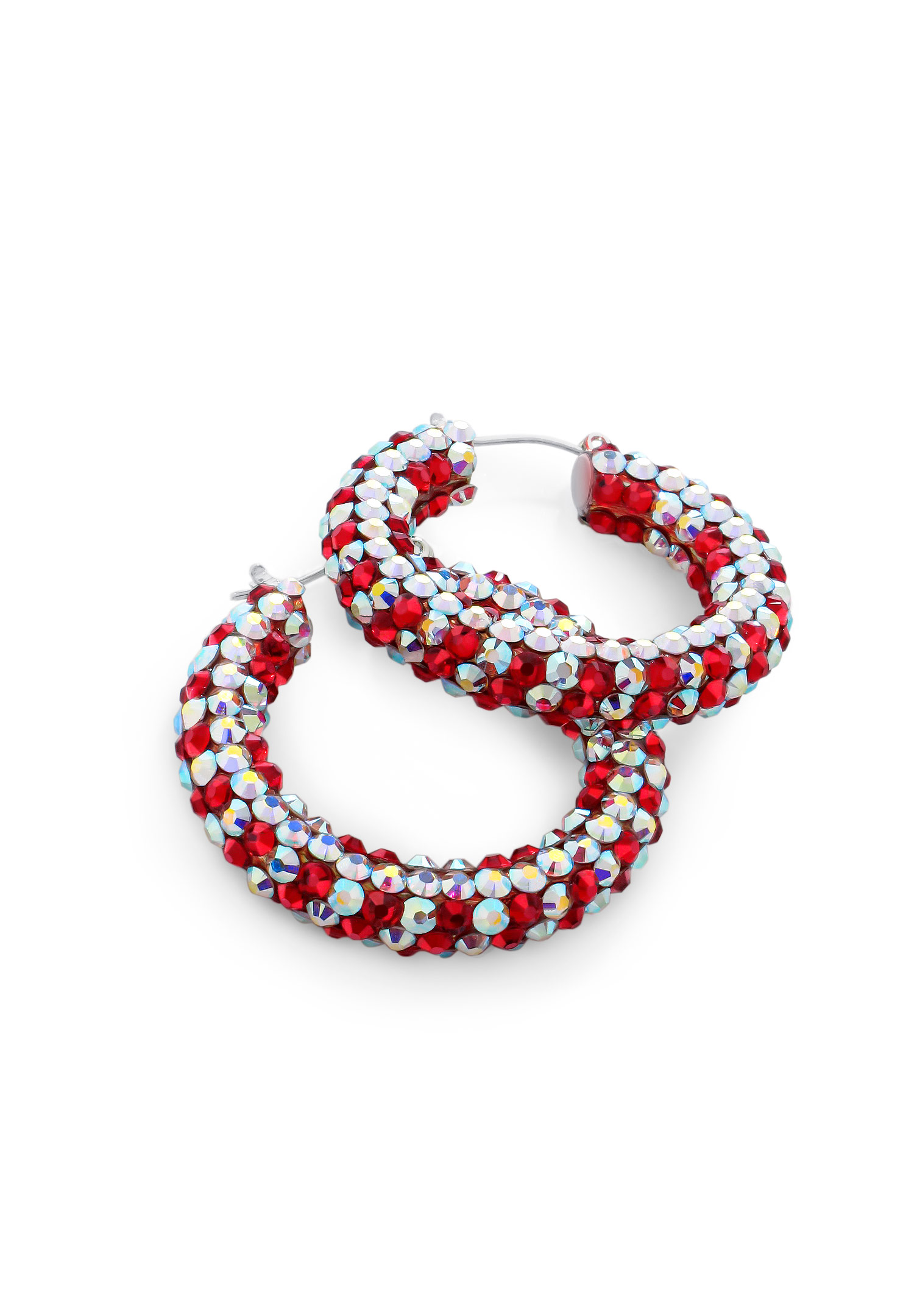 Raeka Mix Crystal Hoop Earrings HE PE LTSICAB-Crystal AB