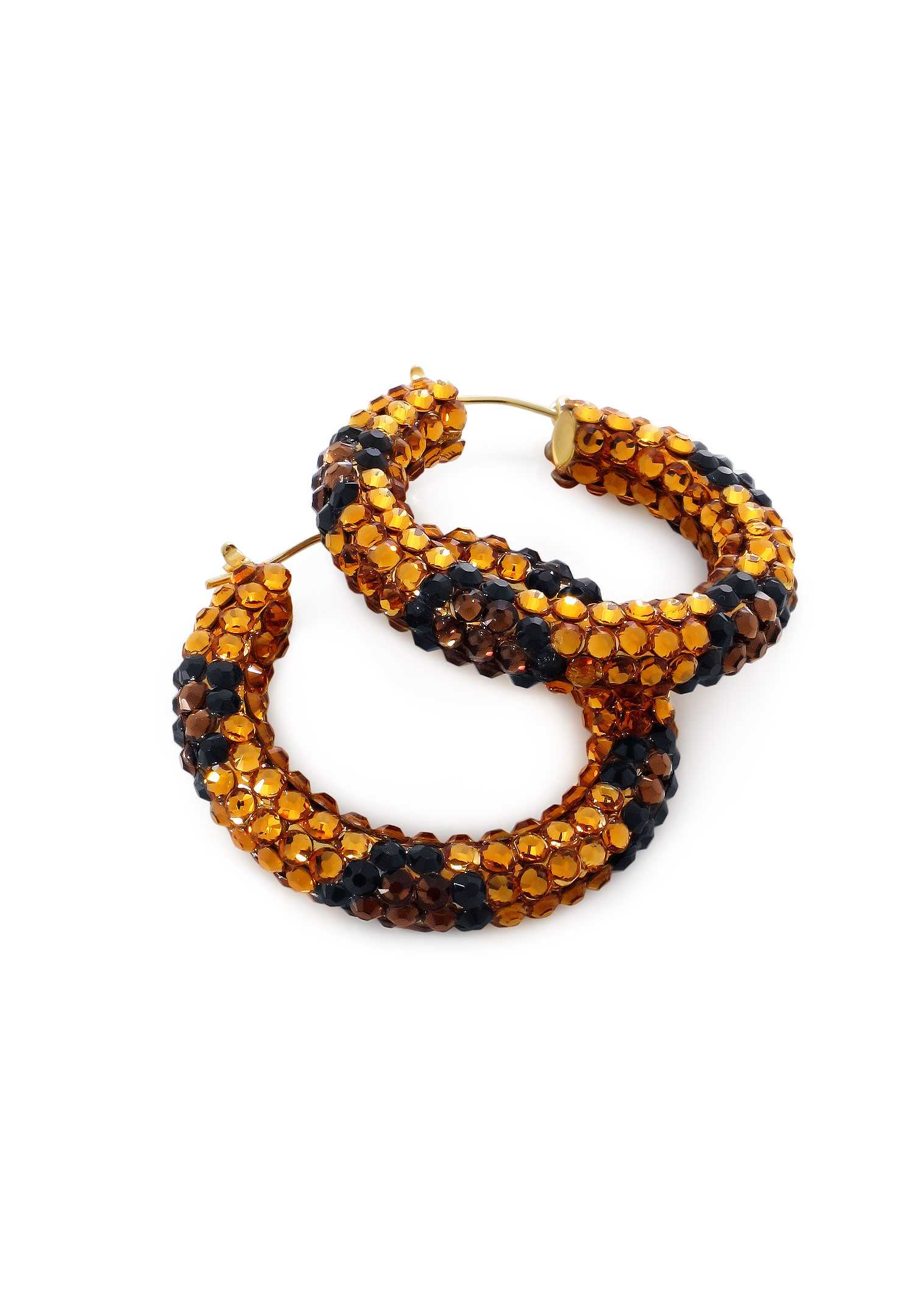 Raeka Mix Crystal Hoop Earrings HE PE TPSMTPJT-Topaz