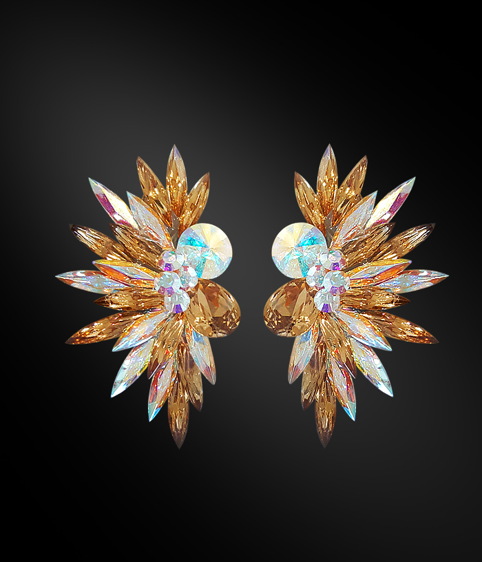 Rhinestone Earring 204126 LS-Light Siam