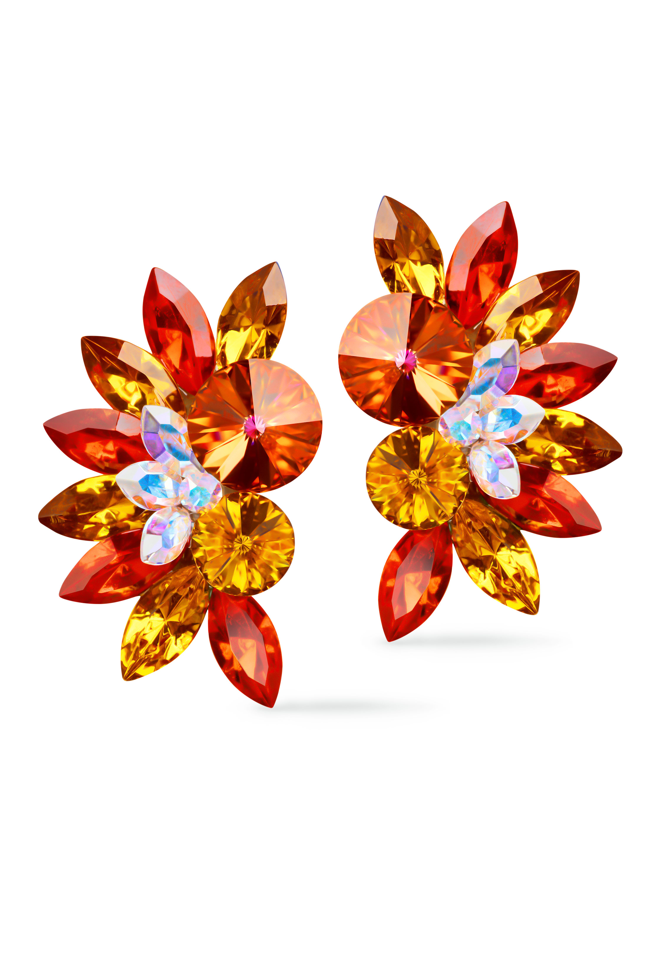 Rhinestone Earring 204164 HCTP-Hyacinth / Topaz