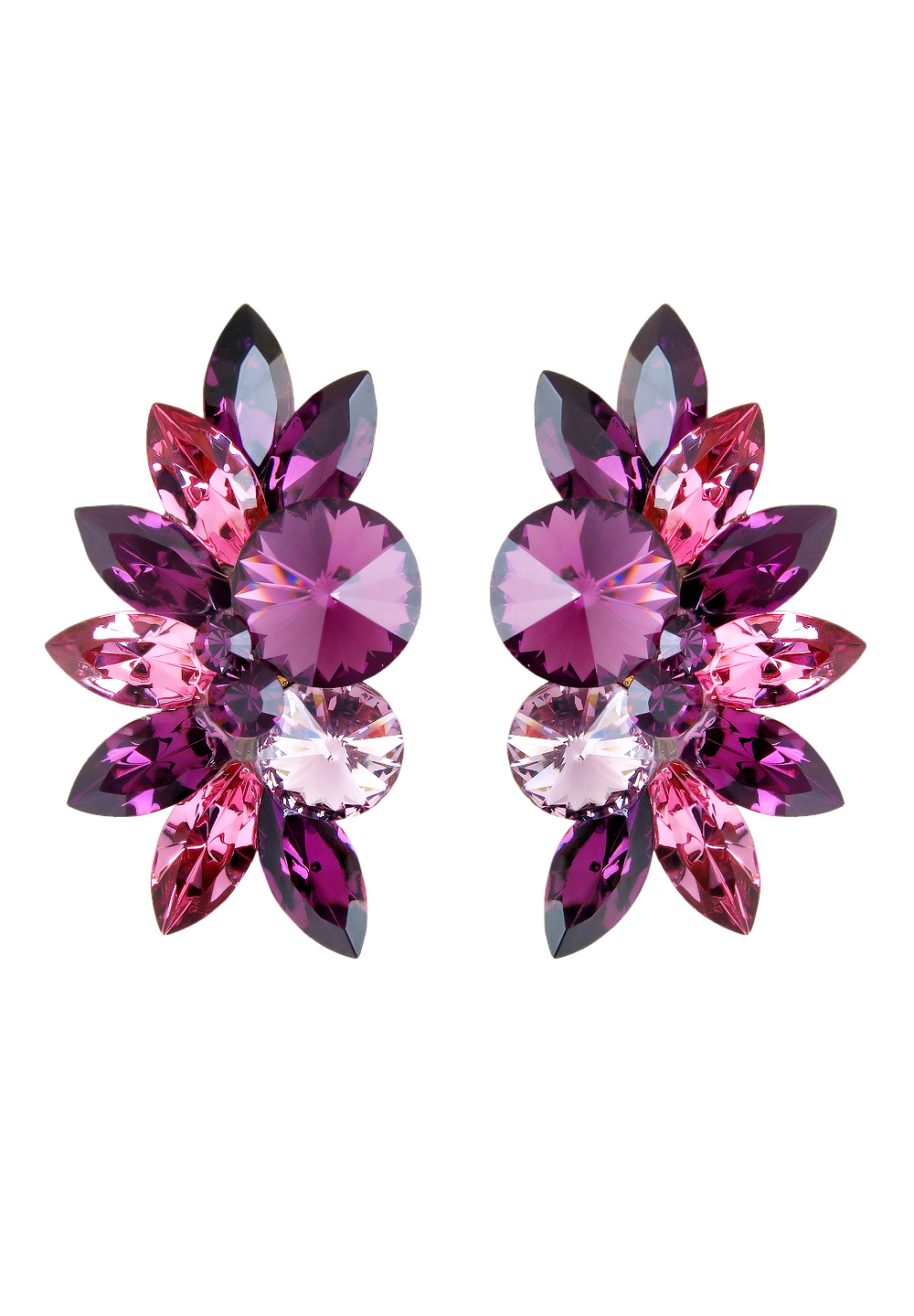 Rhinestone Earrings 2009 AR-Amethyst/Rose