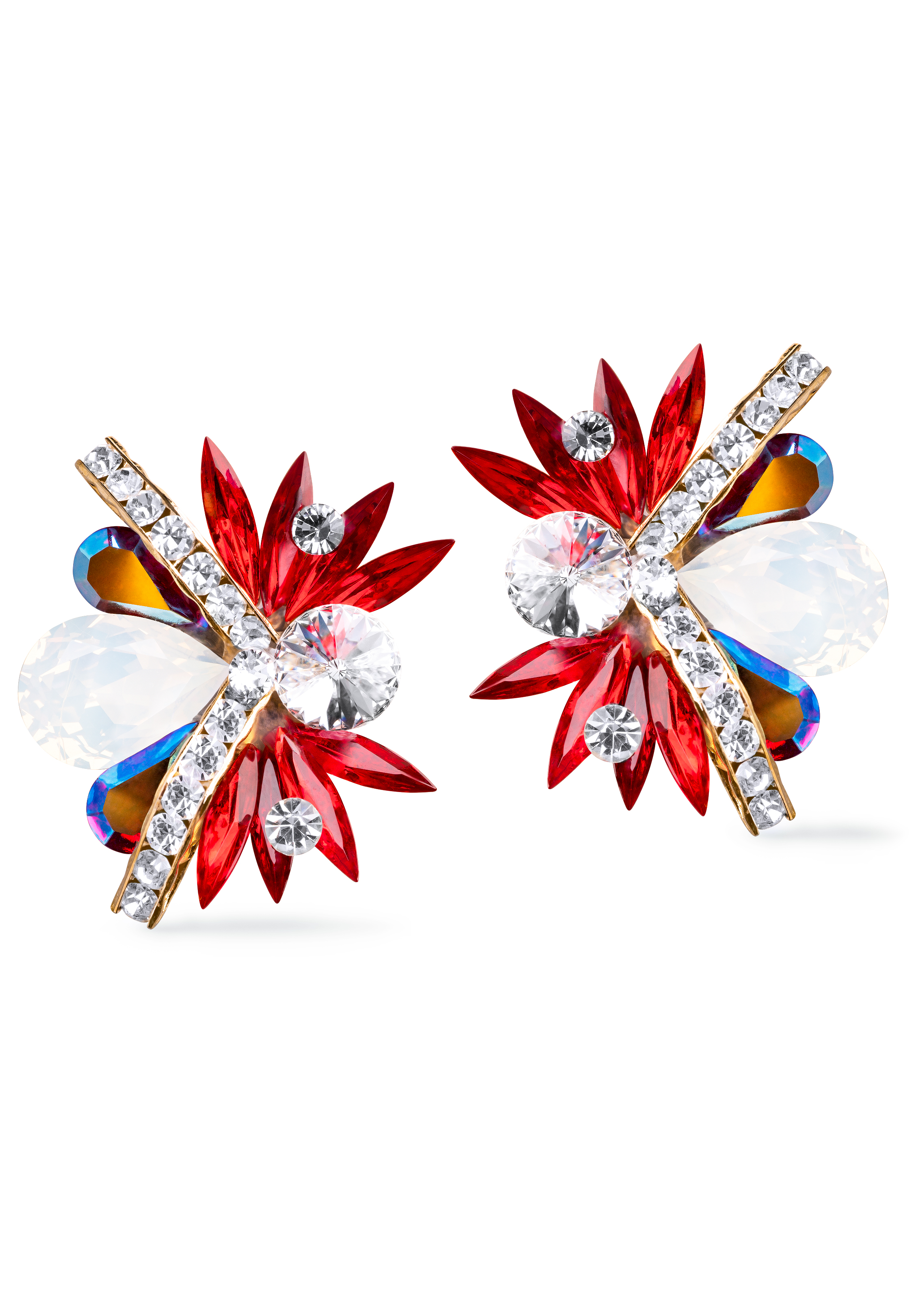 Rhinestone Earring 2067 LSLSAB-Light Siam / Light Siam AB