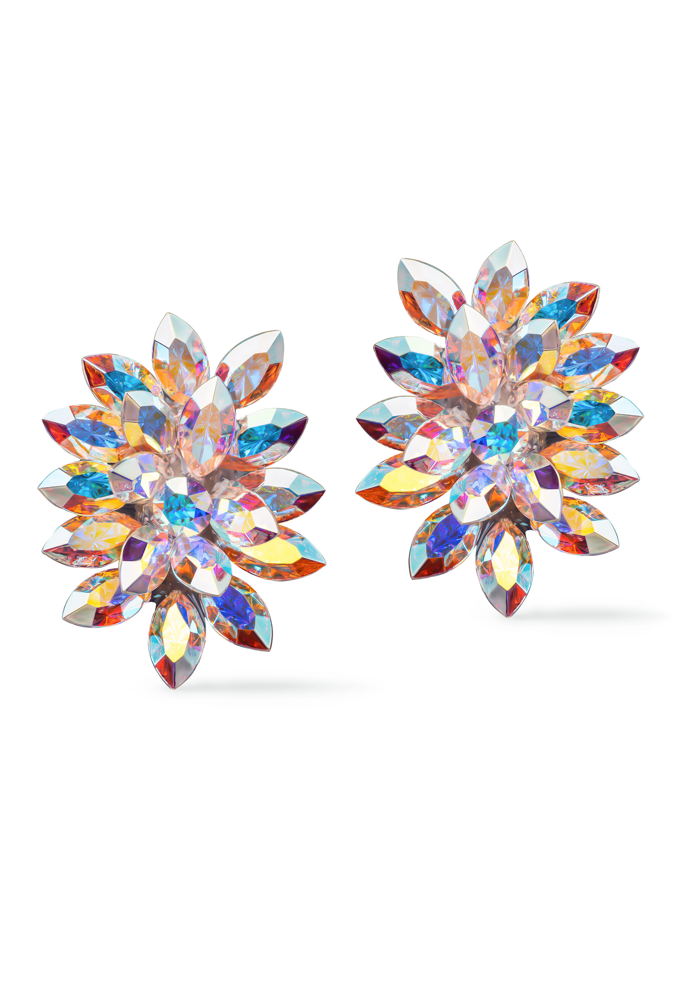 Rhinestone Earring 810390 CAB-Crystal AB