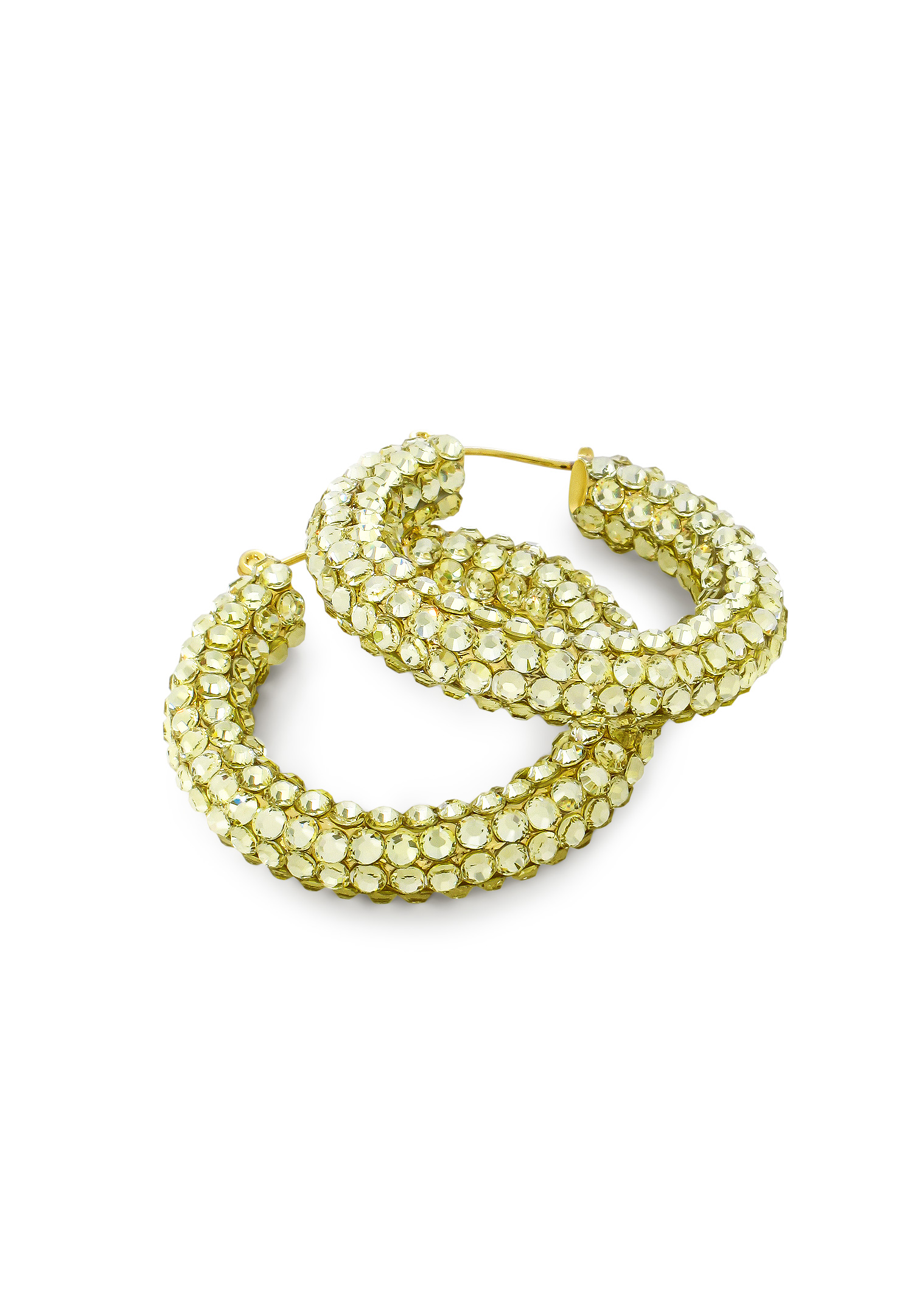 Shaina Crystallized Hoop Earrings-Jonquil