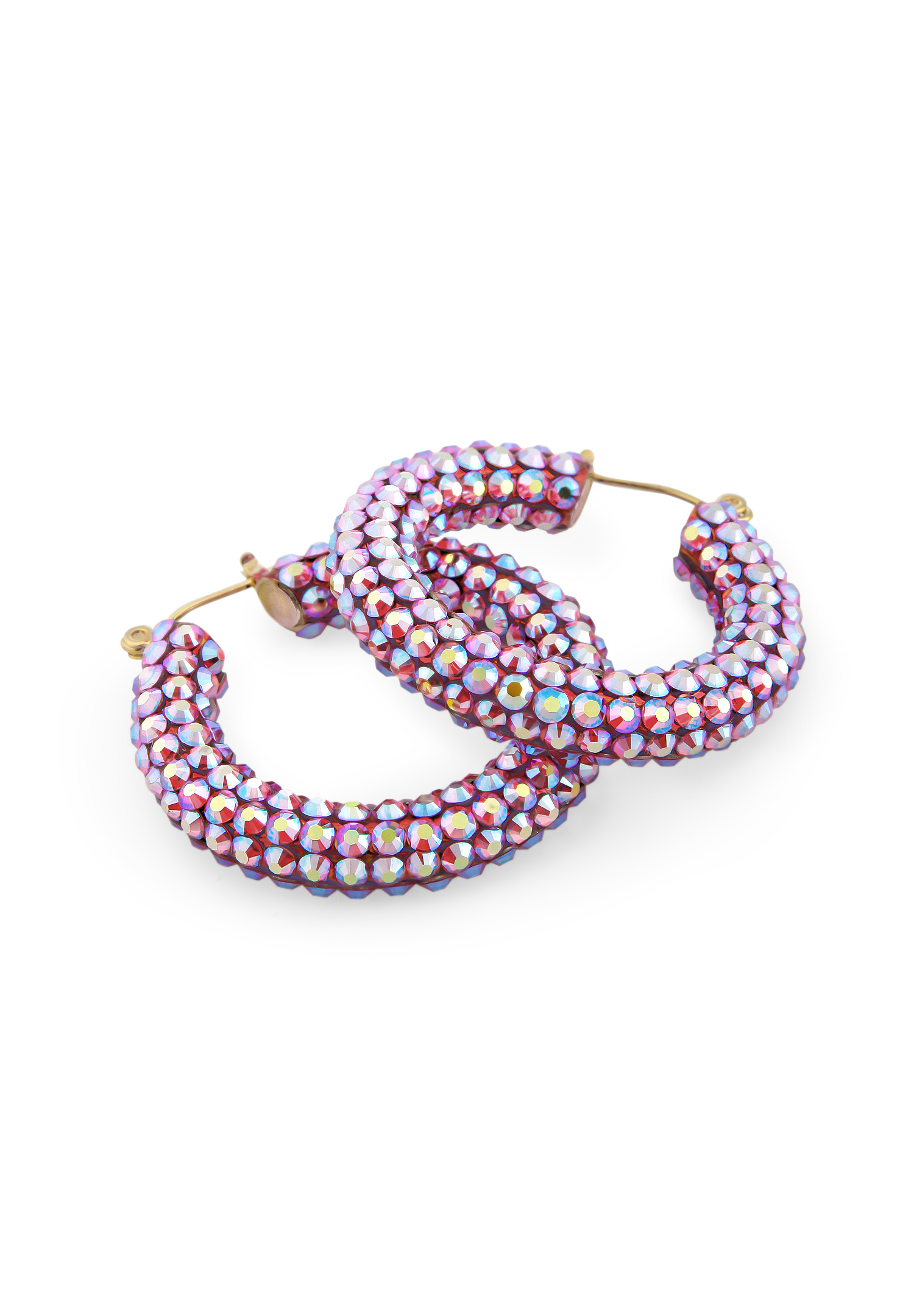 Shaina Crystallized Hoop Earrings-Light Siam AB