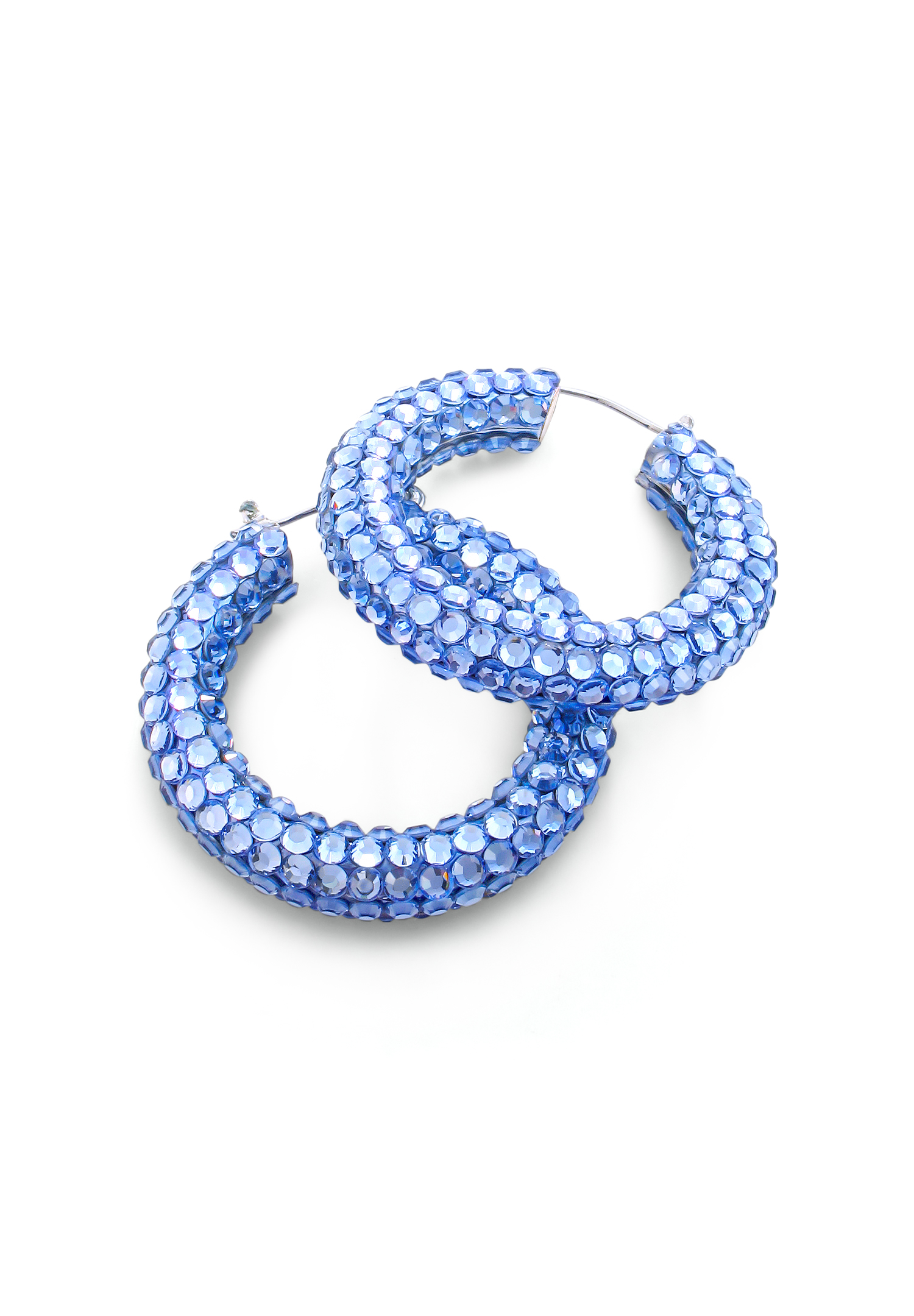 Shaina Rhinestone Hoop Earrings HE/XS PE Lt. Sapphire-Light Sapphire
