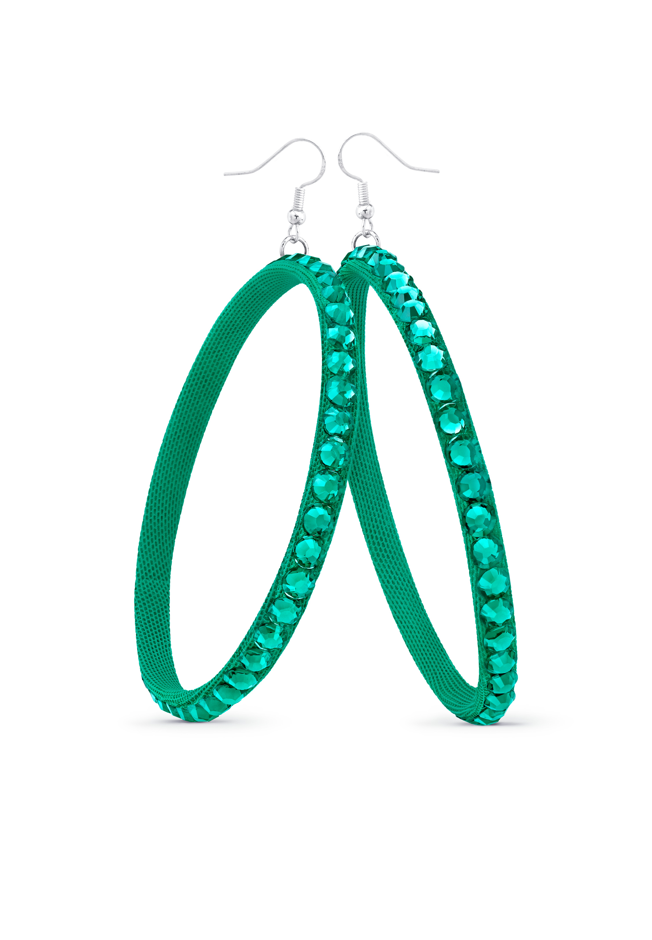 Soft Hoop Earring-Emerald