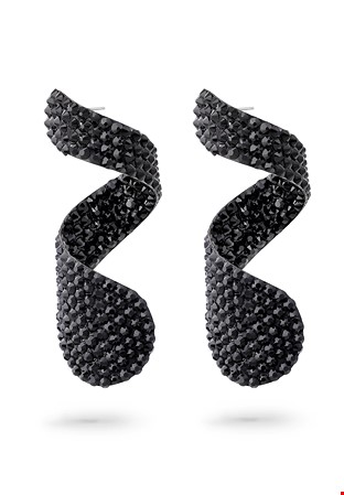 Spiral Earrings-Jet