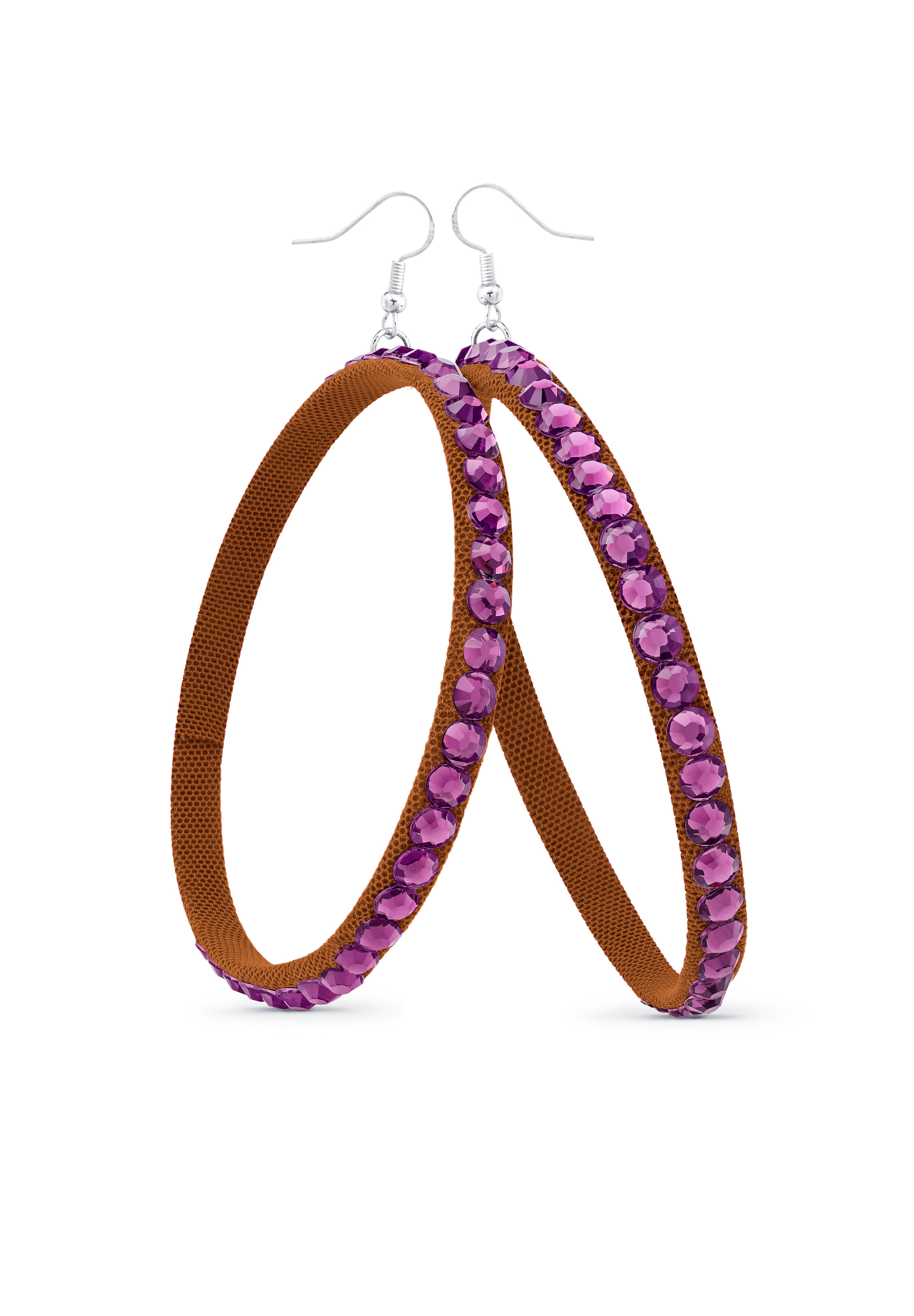 TEST - Soft Hoop Earring-Amethyst-Latin Tan