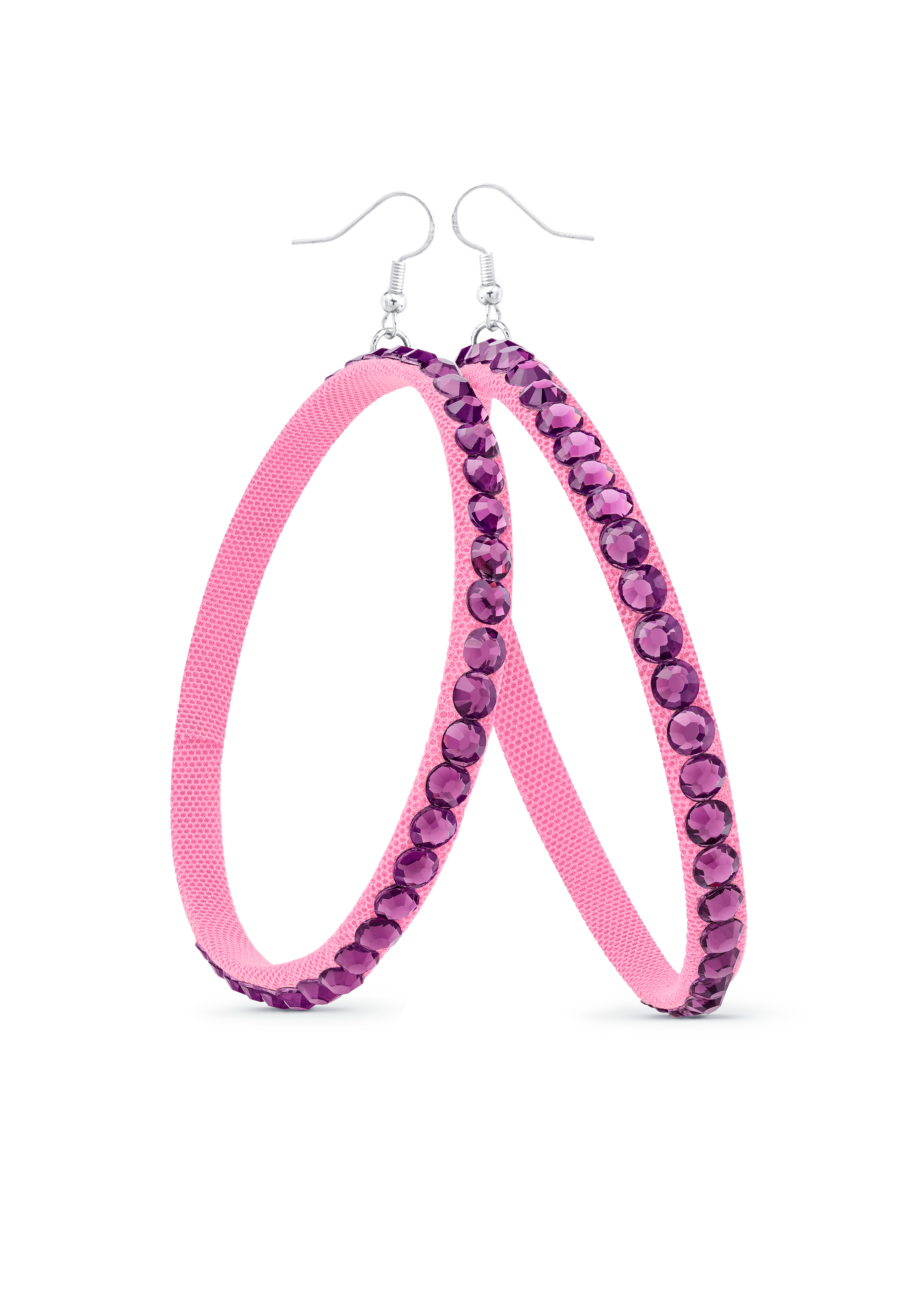 TEST - Soft Hoop Earring-Amethyst-Rose Pink