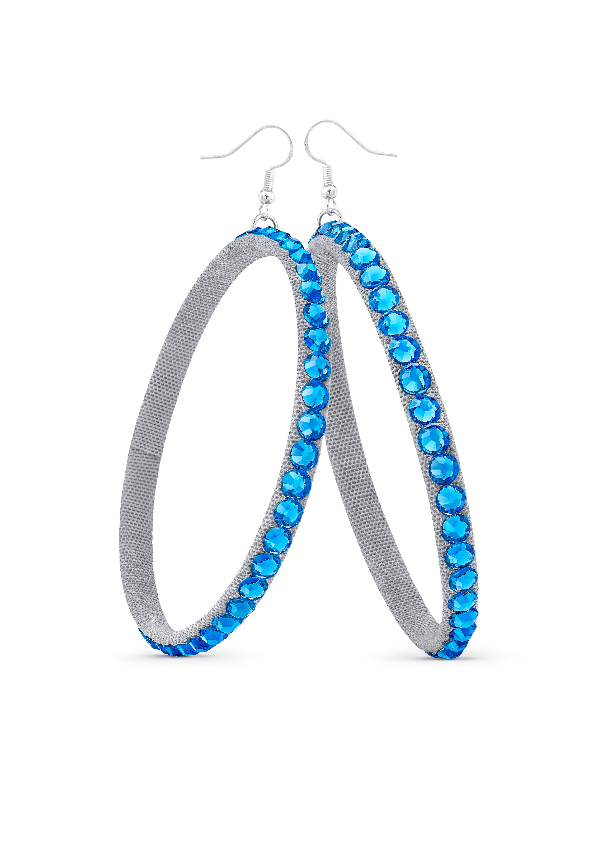 TEST - Soft Hoop Earring-Capri Blue-Silver
