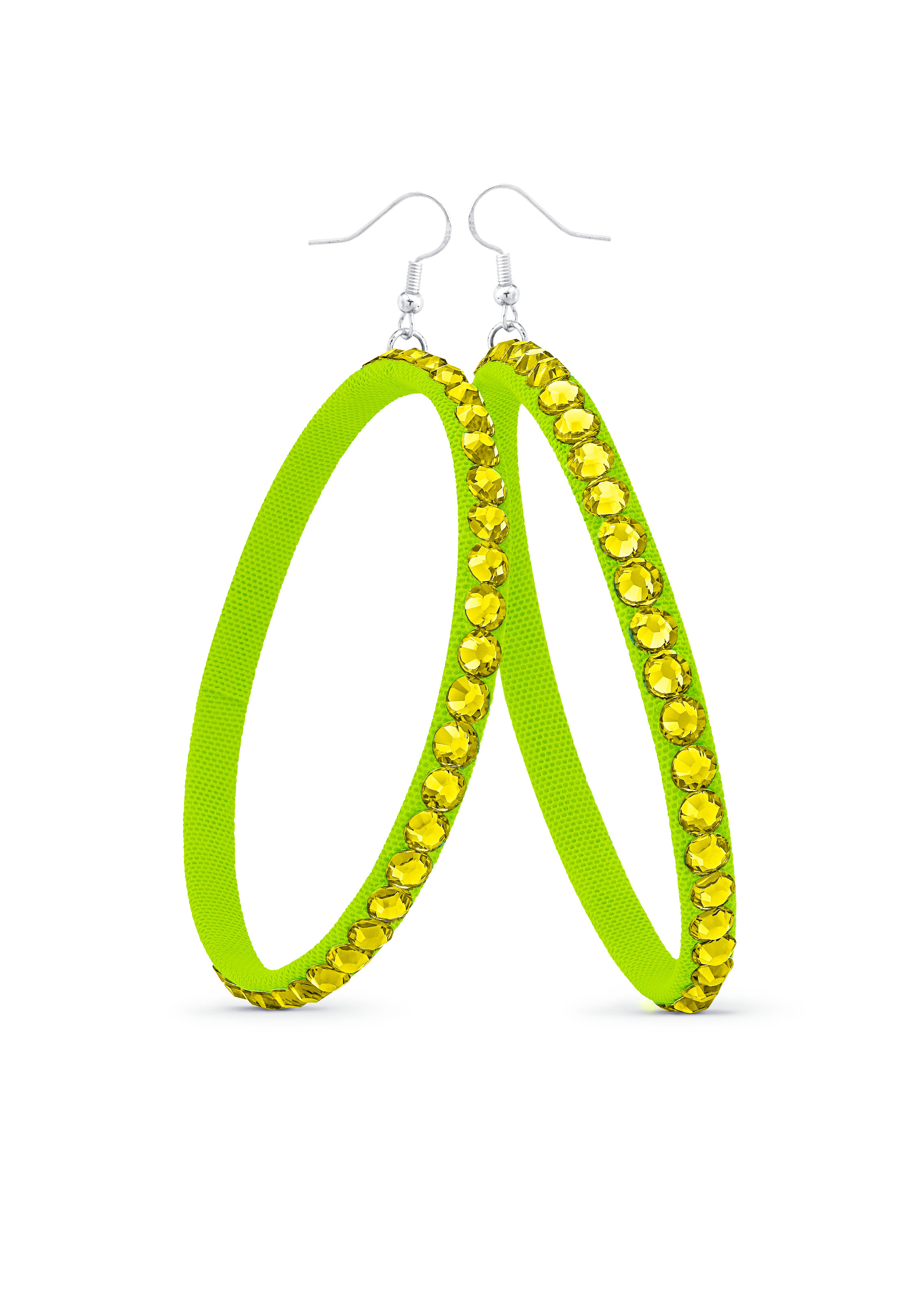 TEST - Soft Hoop Earring-Citrine-Lime