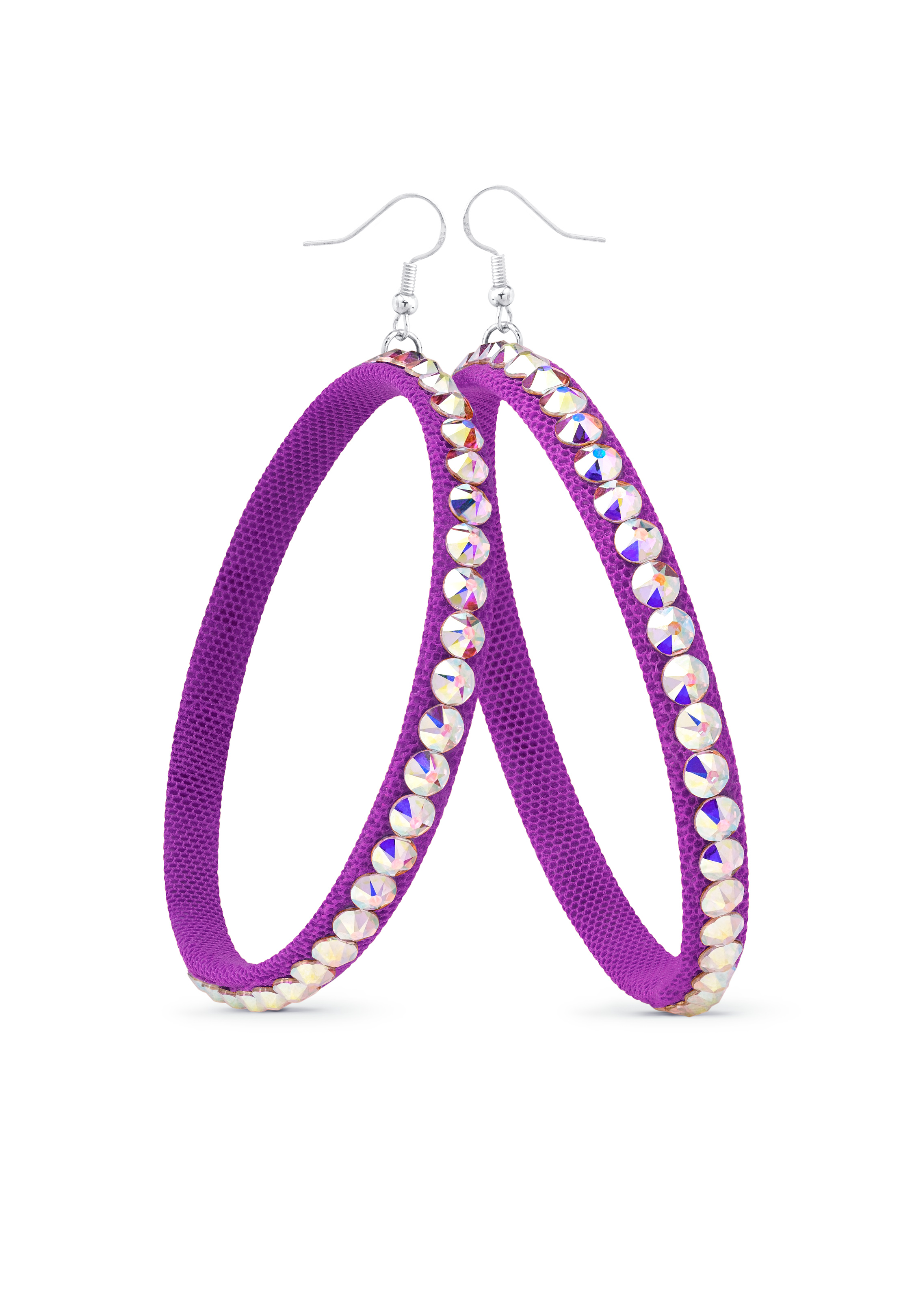 TEST - Soft Hoop Earring-Crystal AB-Hawaiian Pink