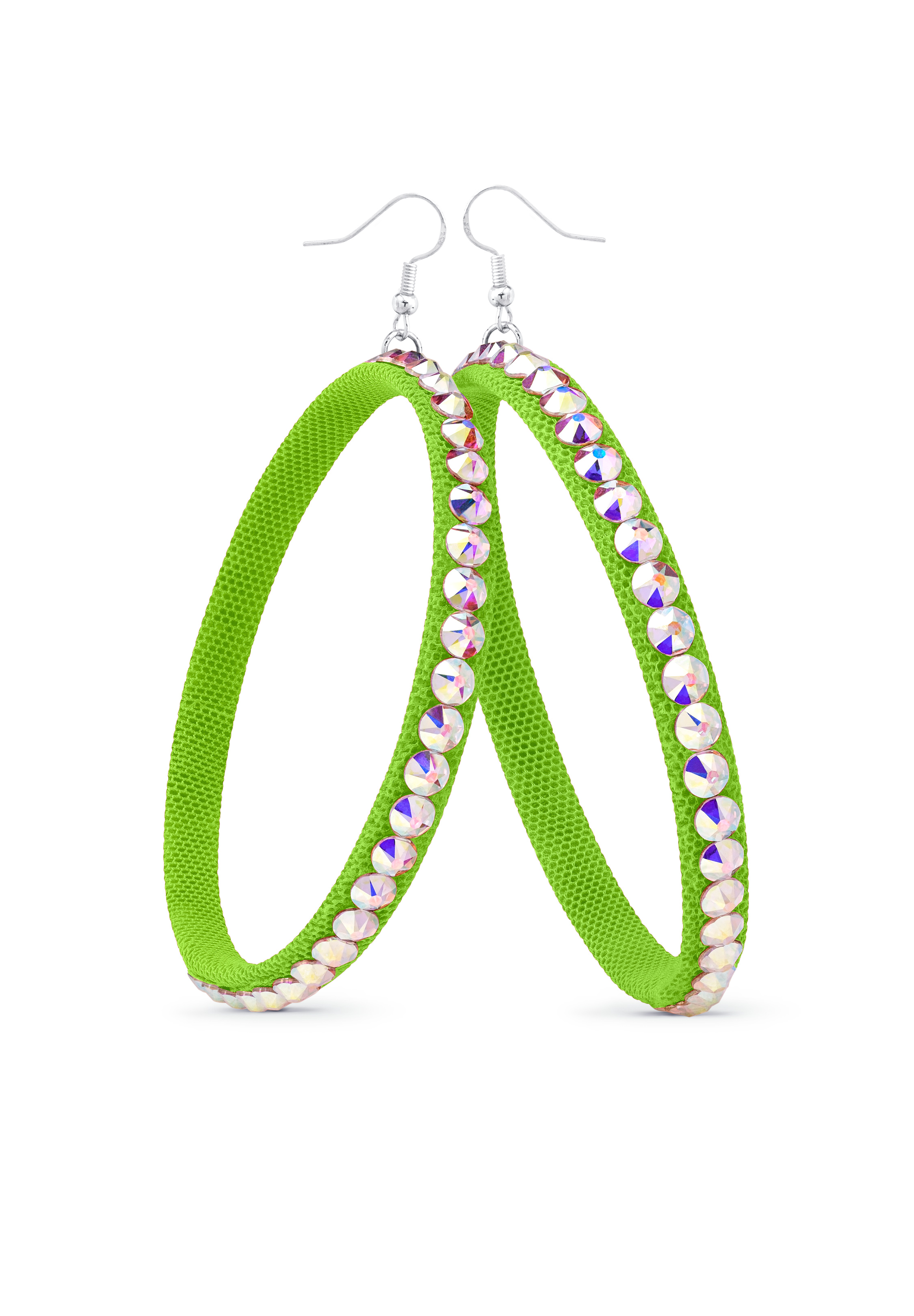 TEST - Soft Hoop Earring-Crystal AB-Lime
