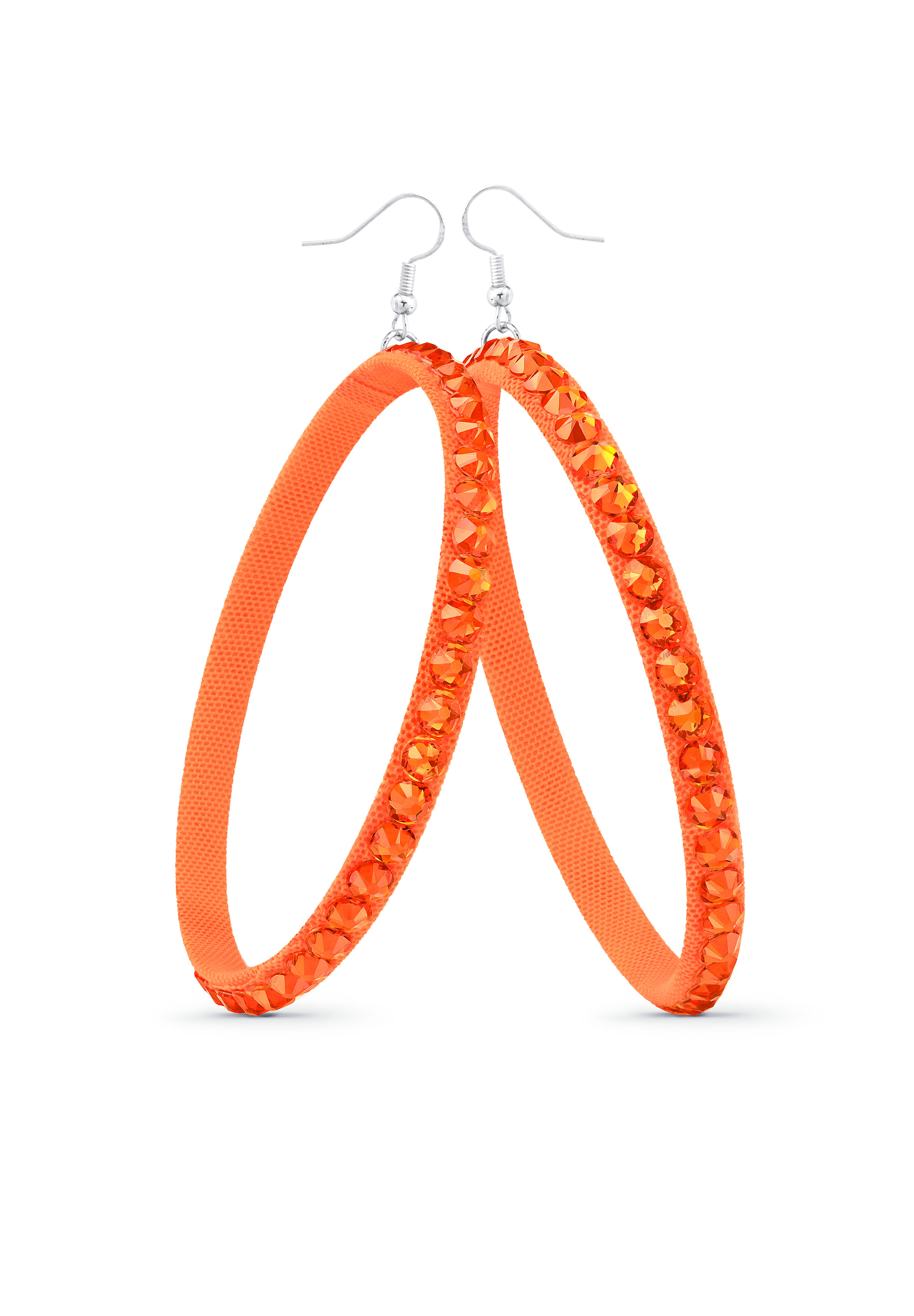 TEST - Soft Hoop Earring-Fireopal-Tangerine