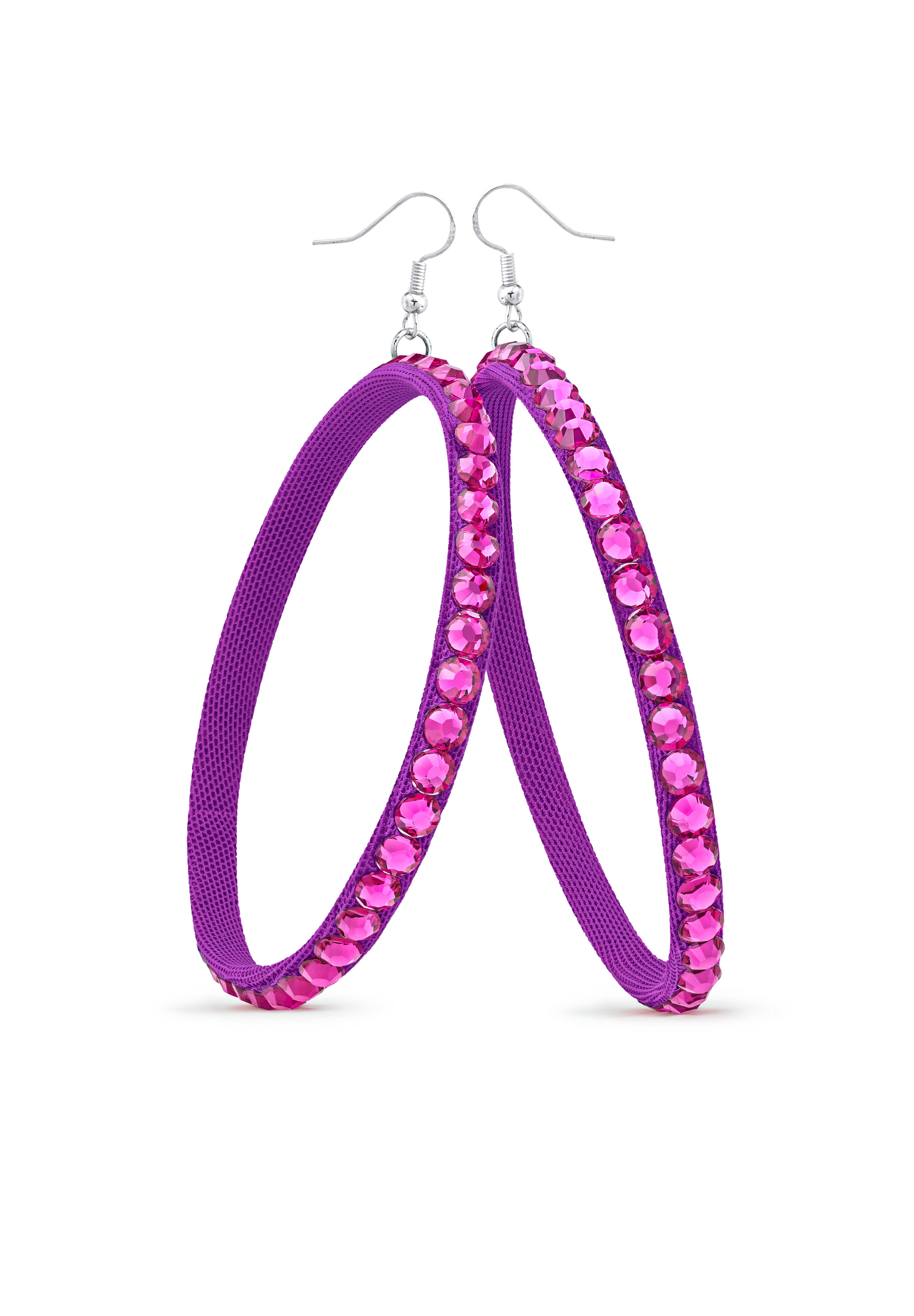 TEST - Soft Hoop Earring-Fuchsia-Hawaiian Pink
