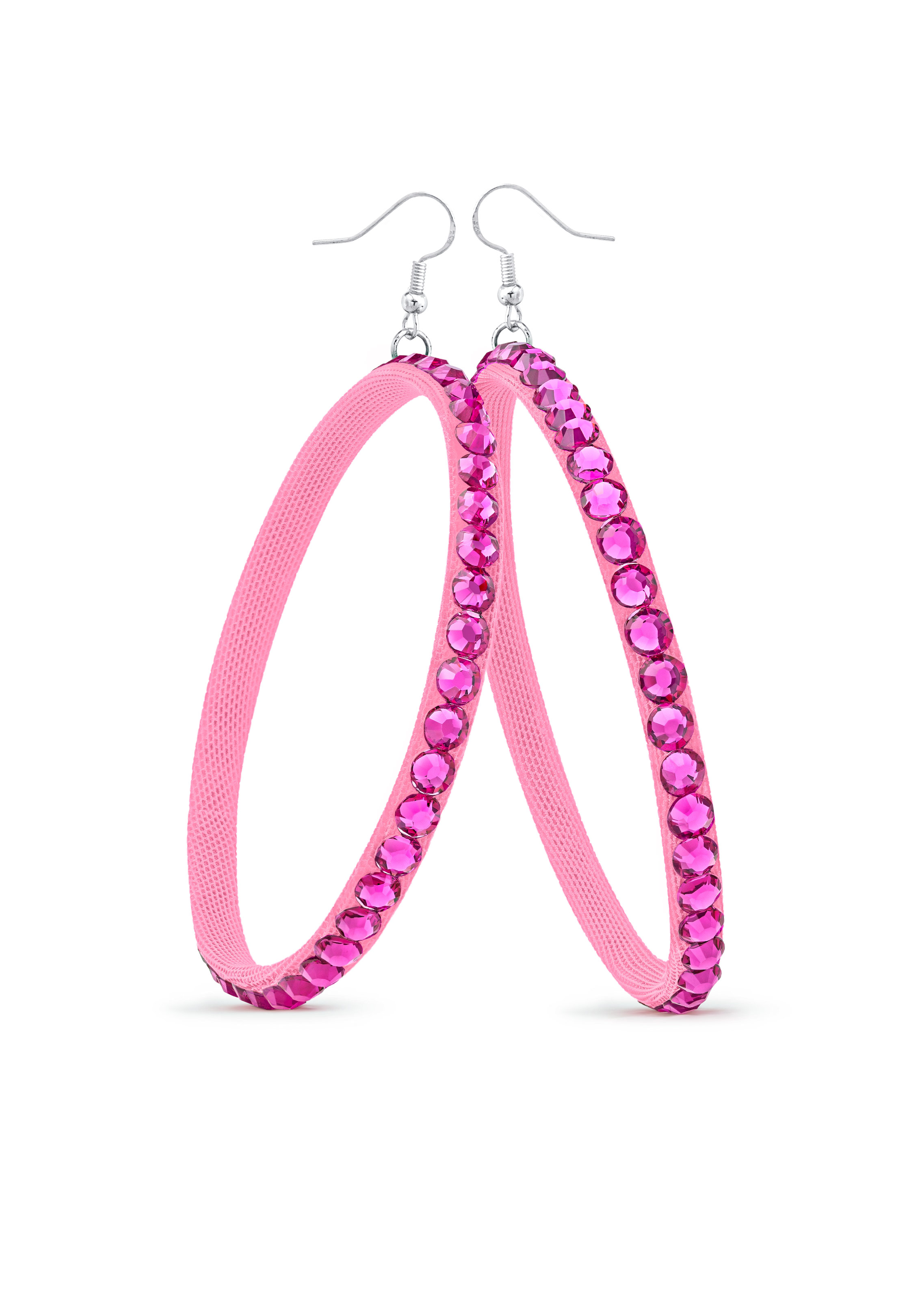 TEST - Soft Hoop Earring-Fuchsia-Rose Pink