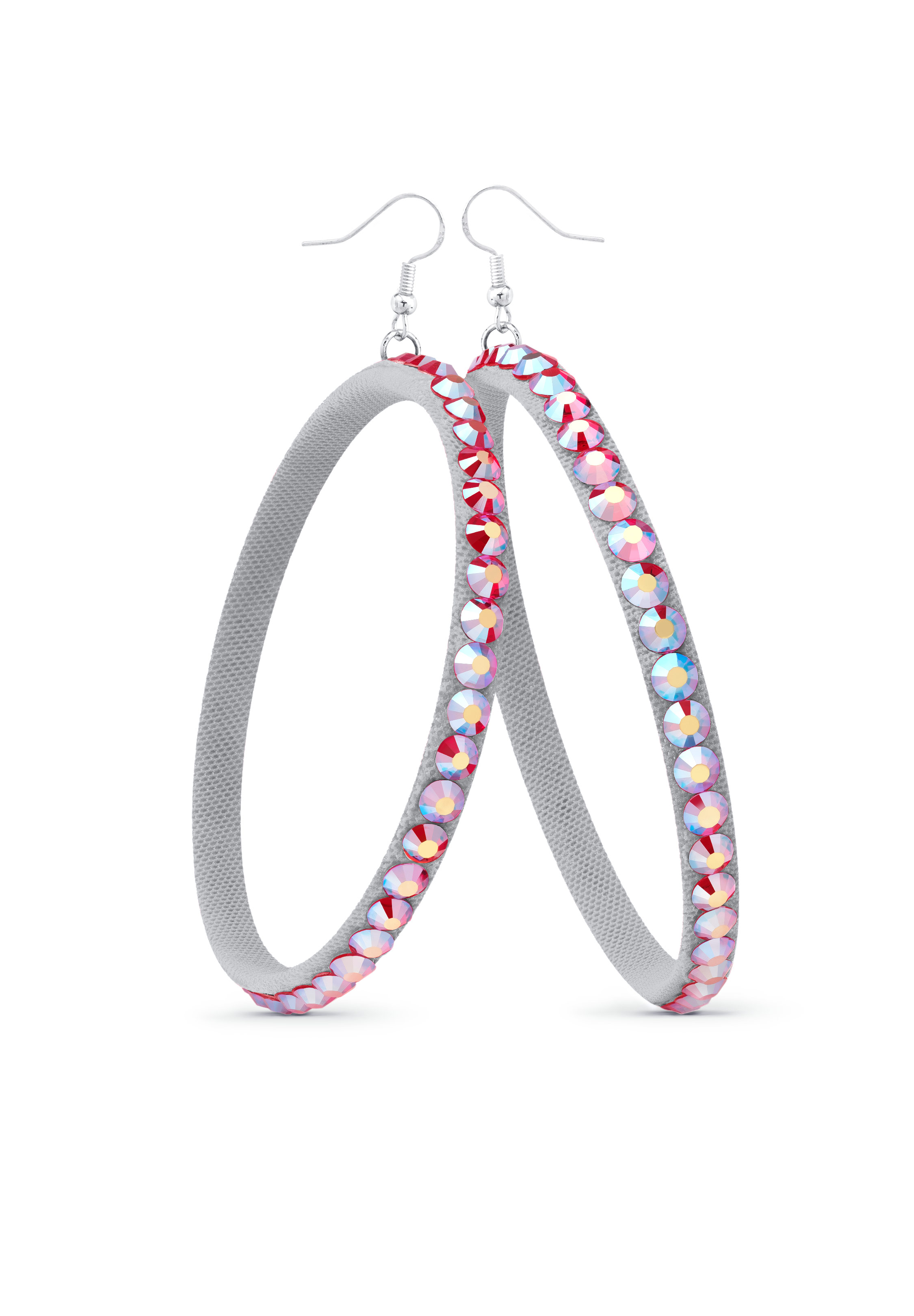 TEST - Soft Hoop Earring-Light Siam AB-Silver