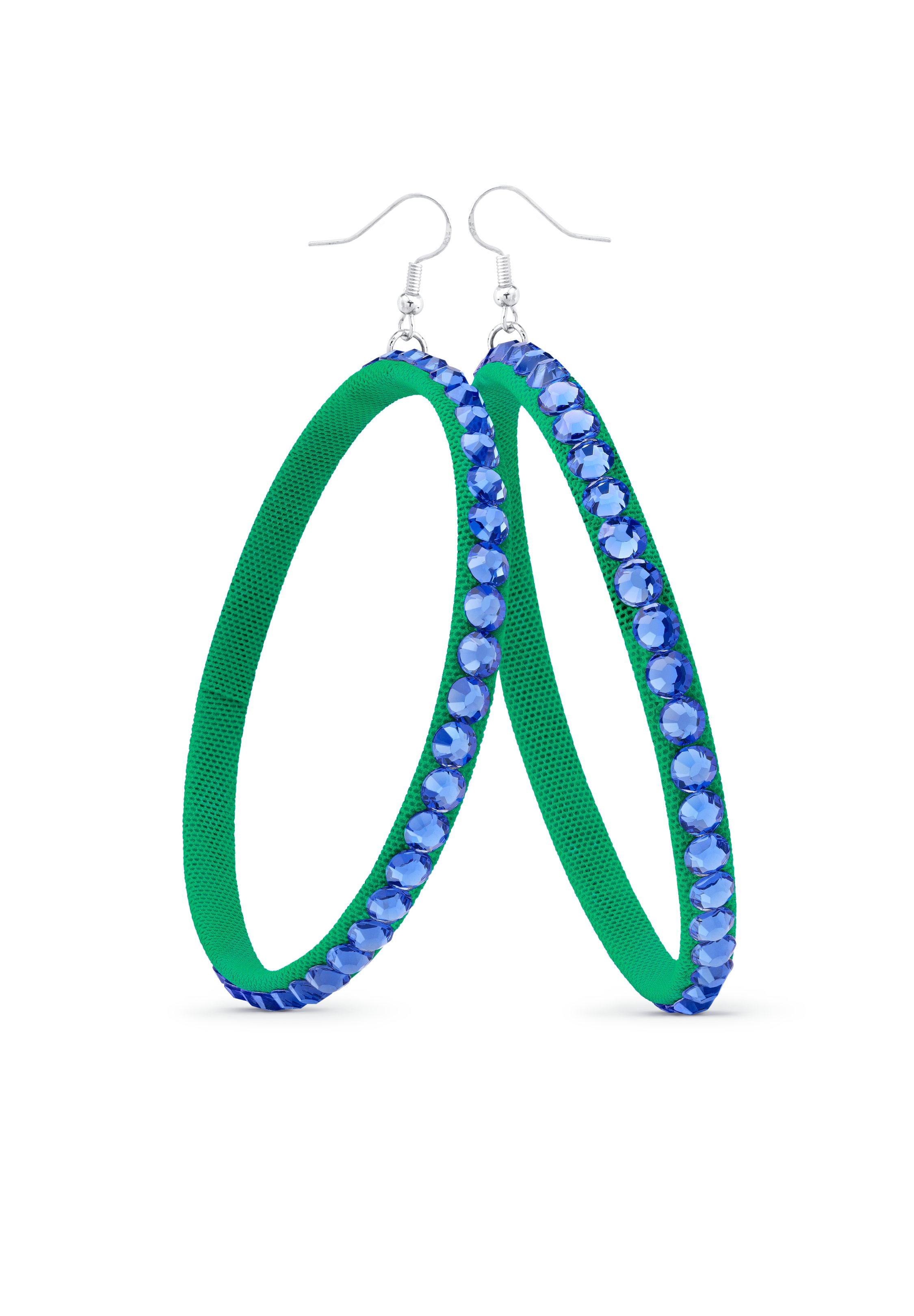 TEST - Soft Hoop Earring-Sapphire-Emerald