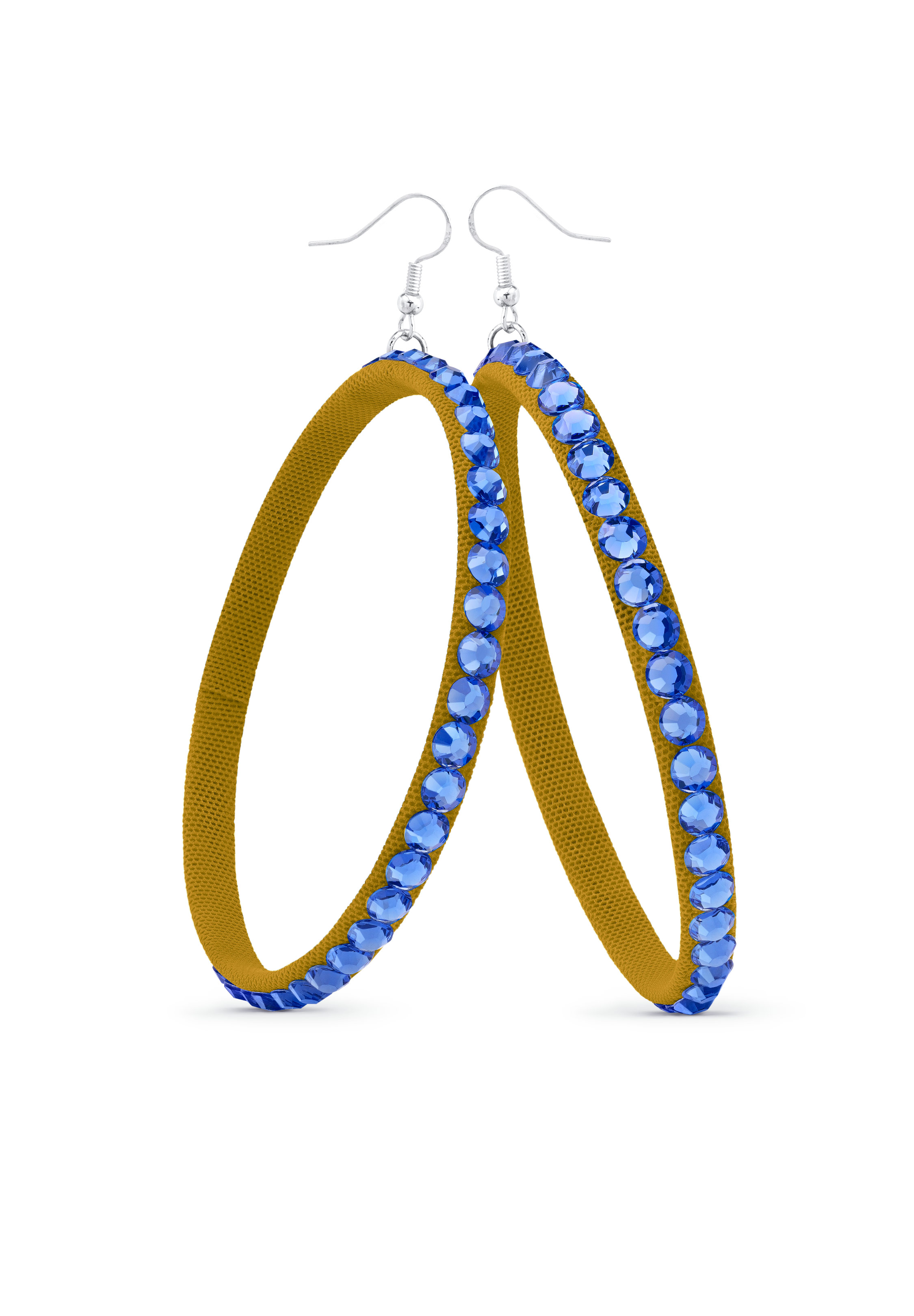 TEST - Soft Hoop Earring-Sapphire-Gold