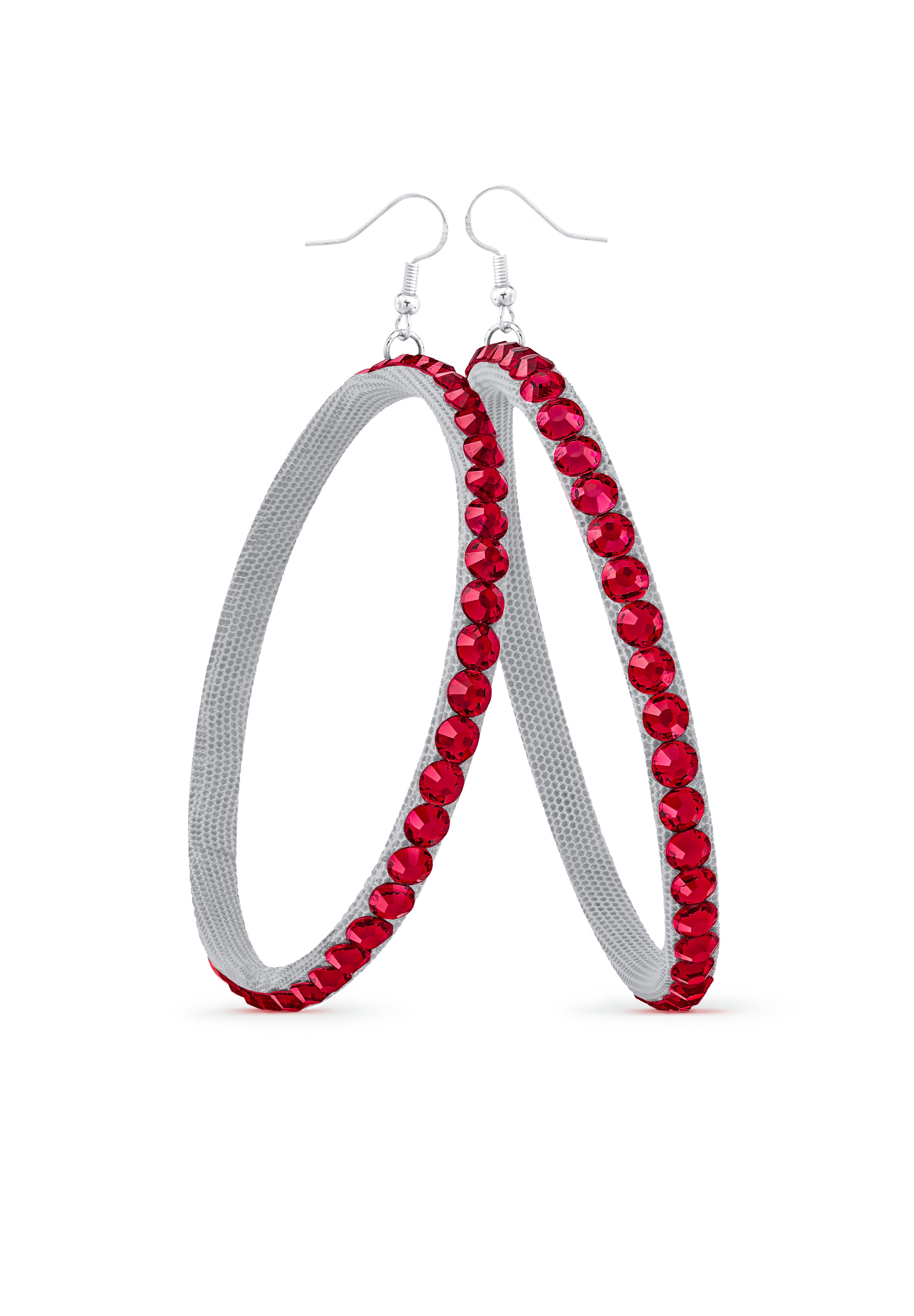 TEST - Soft Hoop Earring-Siam-Silver