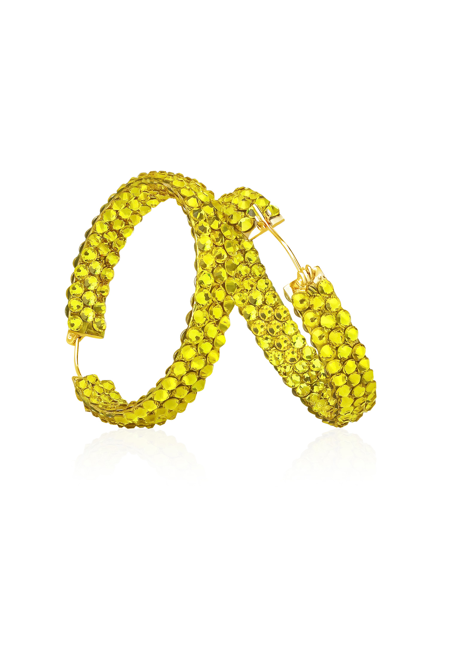 Triple Sparkle Earrings-M (1.5 x 1.5 inch)-Citrine