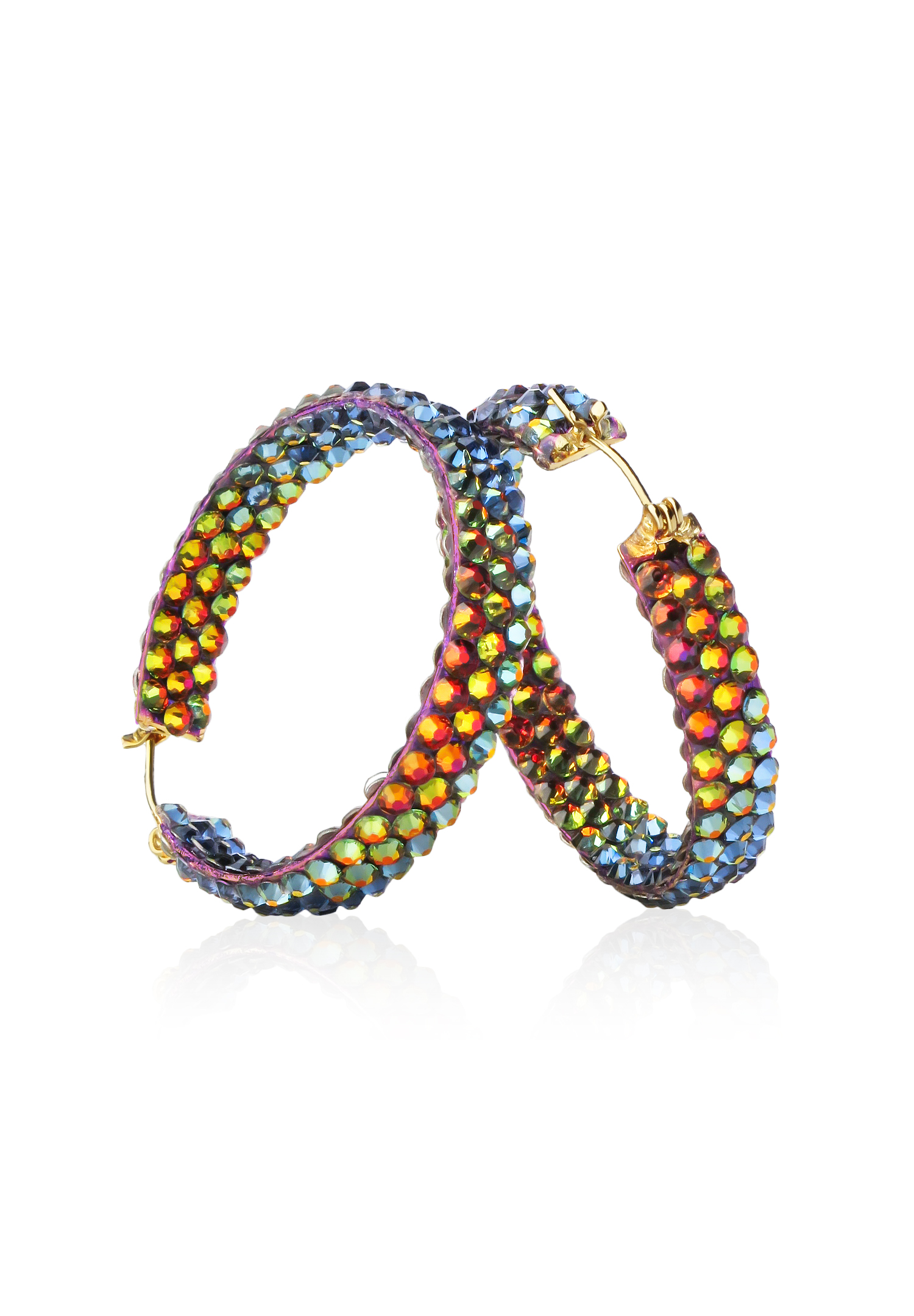 Triple Sparkle Earrings-M (1.5 x 1.5 inch)-Volcano