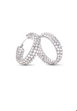 Triple Sparkle Earrings-S (1.25 x 1.25 inch)-Crystal