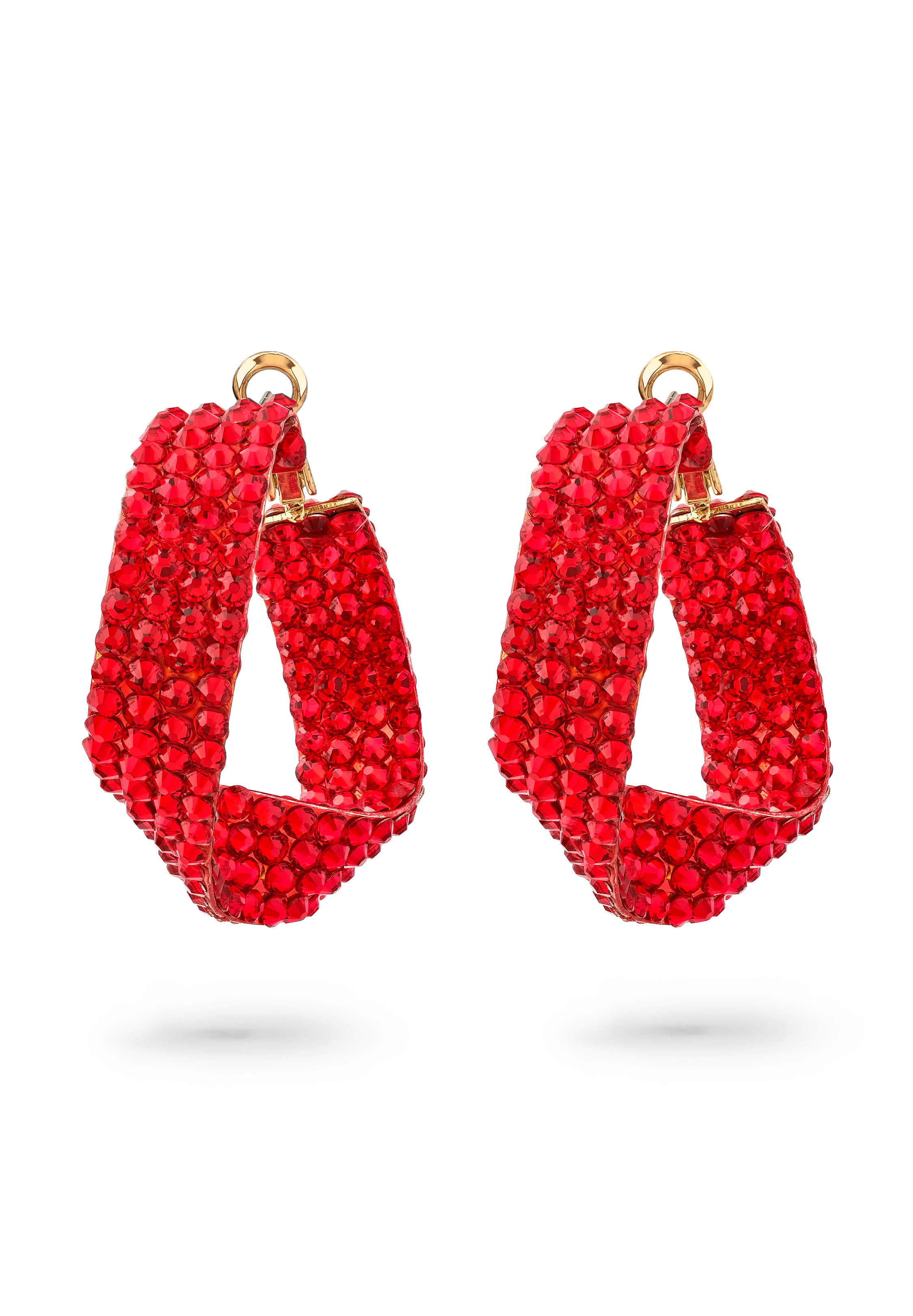 Twist Hoop Earrings-Light Siam