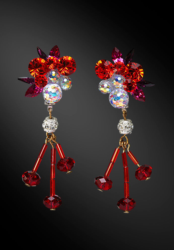 Zdenka Akro Rhinestone Earring UH07004-154-Hyacinth