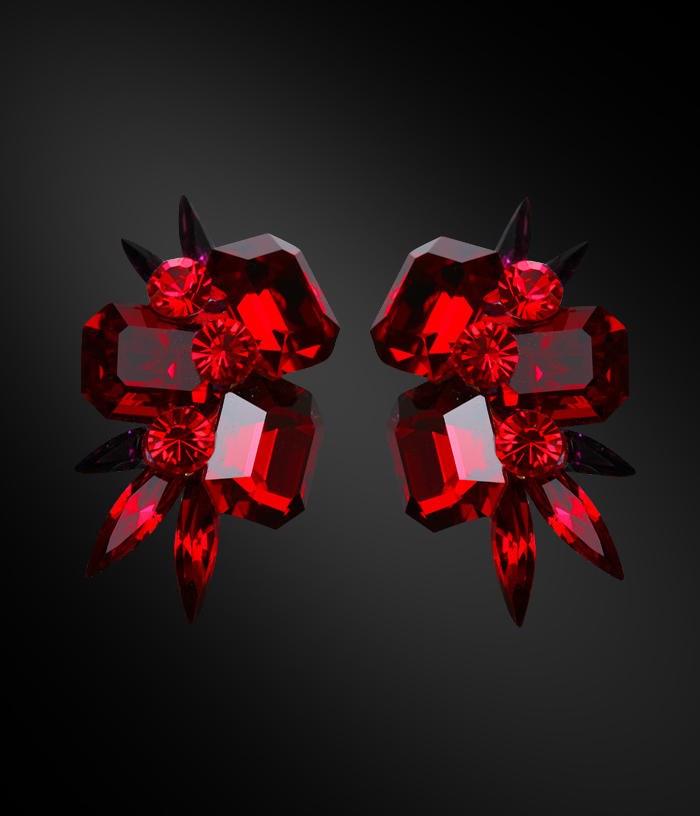 Zdenka Arko Siam Crystallized Earrings UH11003-69-Light Siam