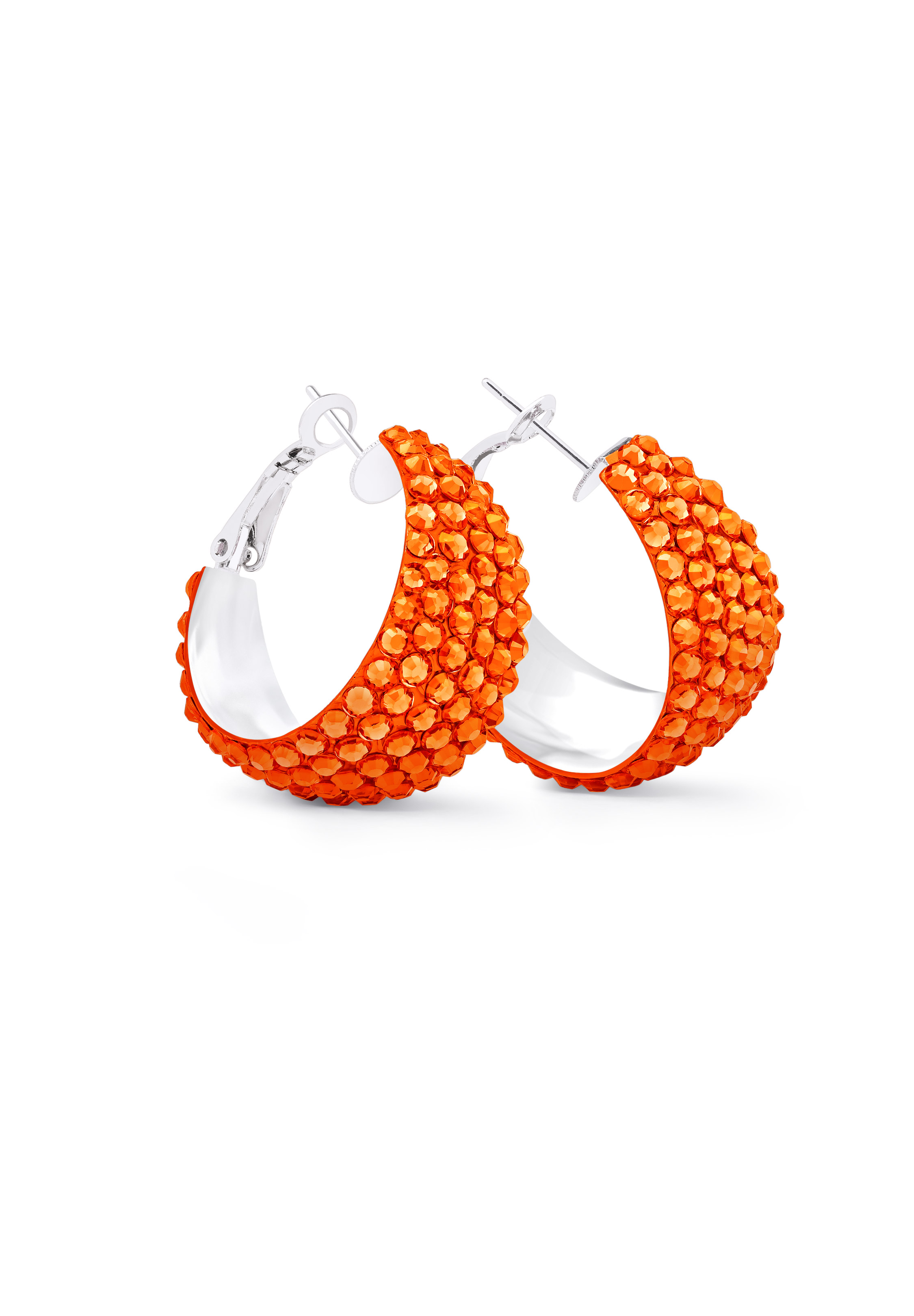 Zerlina Crystal Hoop Earrings - test-Small-Hyacinth