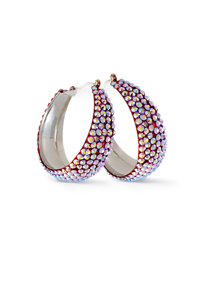 Zerlina Crystal Hoop Earrings - test data-L (1.75 X 1.75 inch)-Light Siam AB
