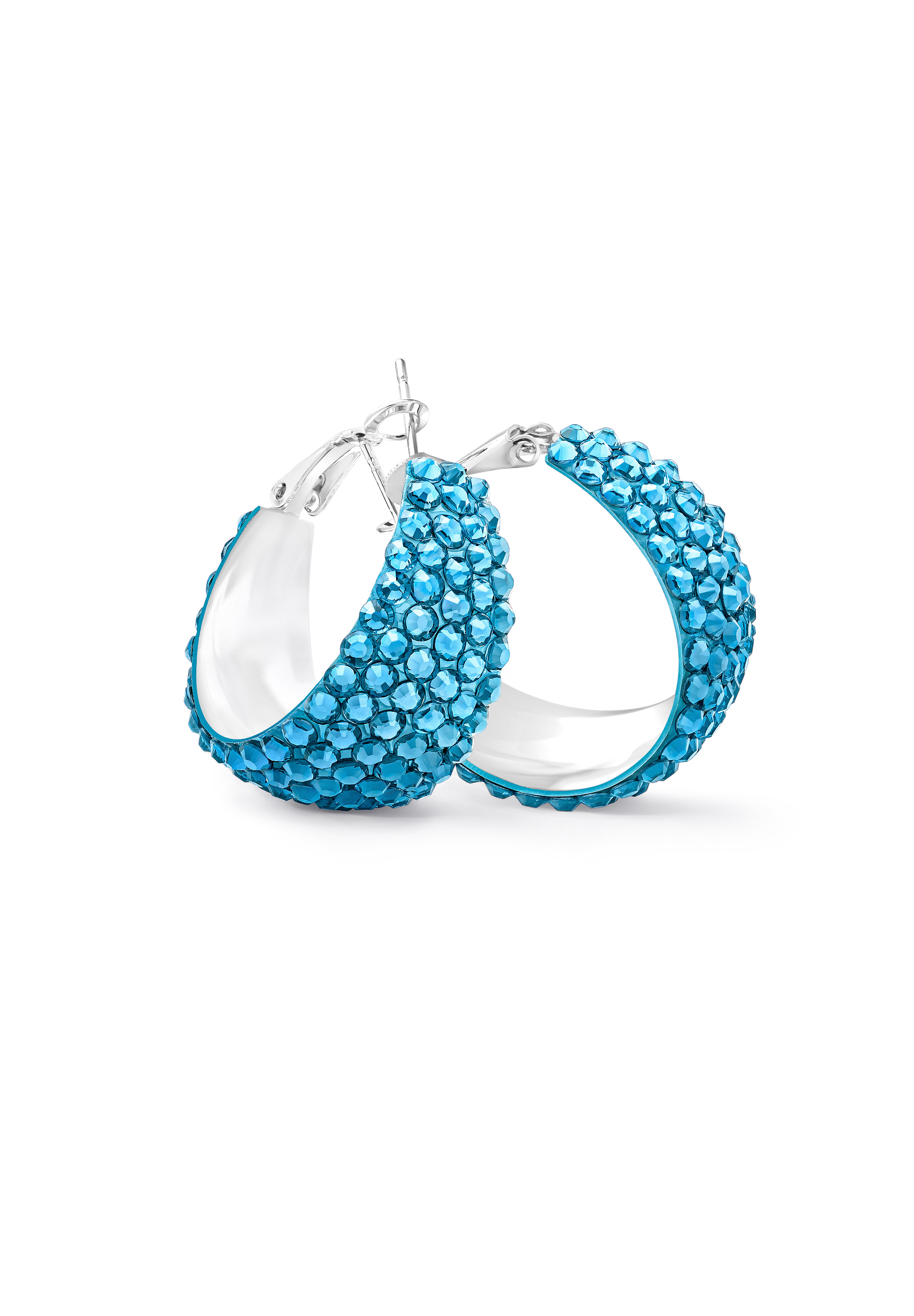 Zerlina Crystal Hoop Earrings HE/S PE-Aquamarine