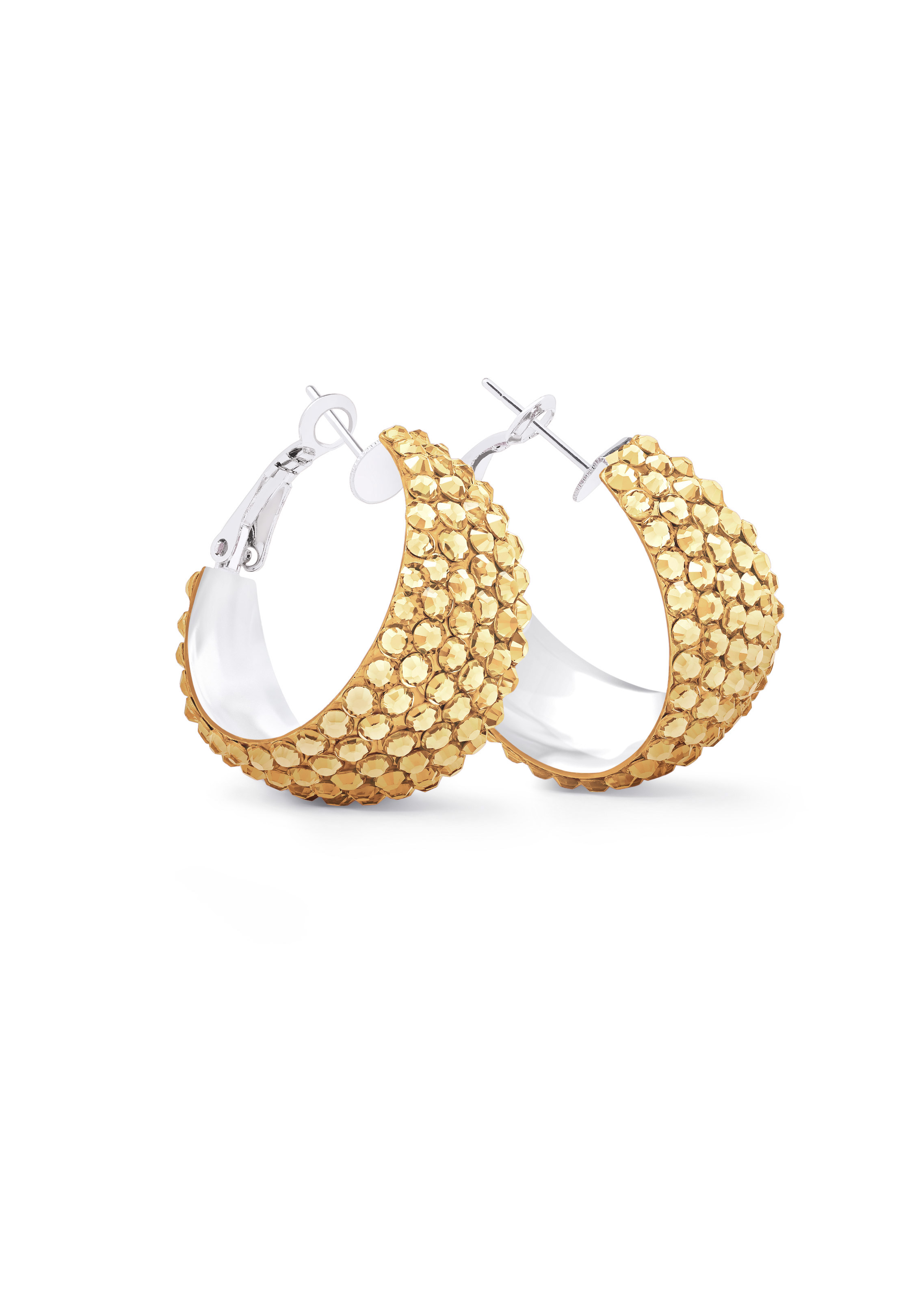 Zerlina Crystal Hoop Earrings HE/S PE-Golden Shadow