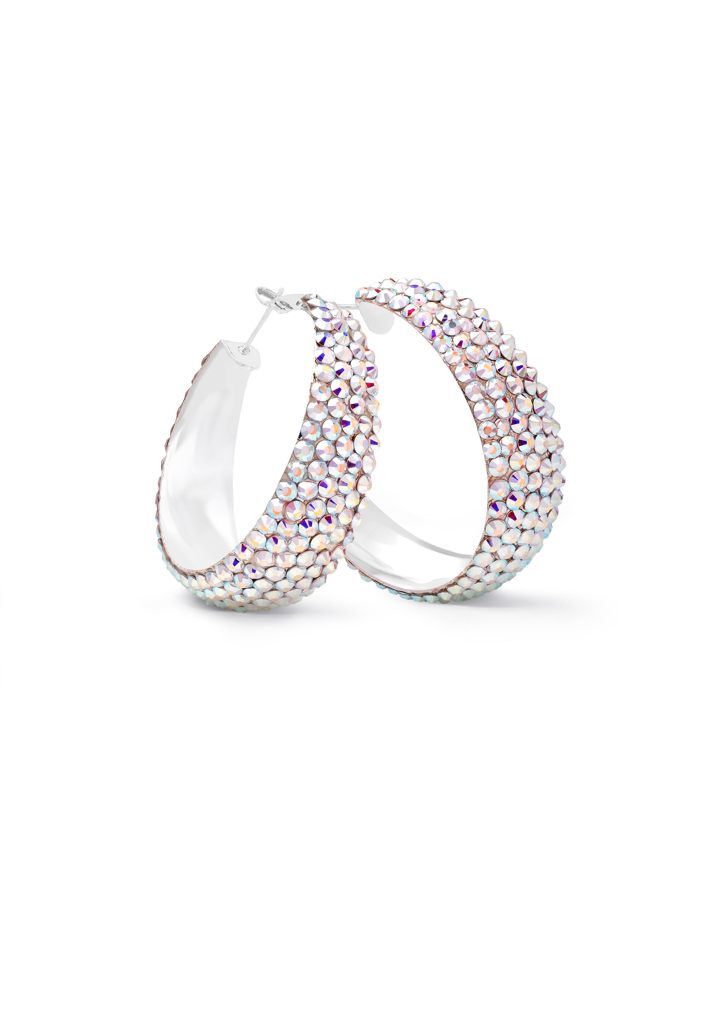 Zerlina Crystal Hoop Earrings-L (1.75 X 1.75 inch)-Crystal AB