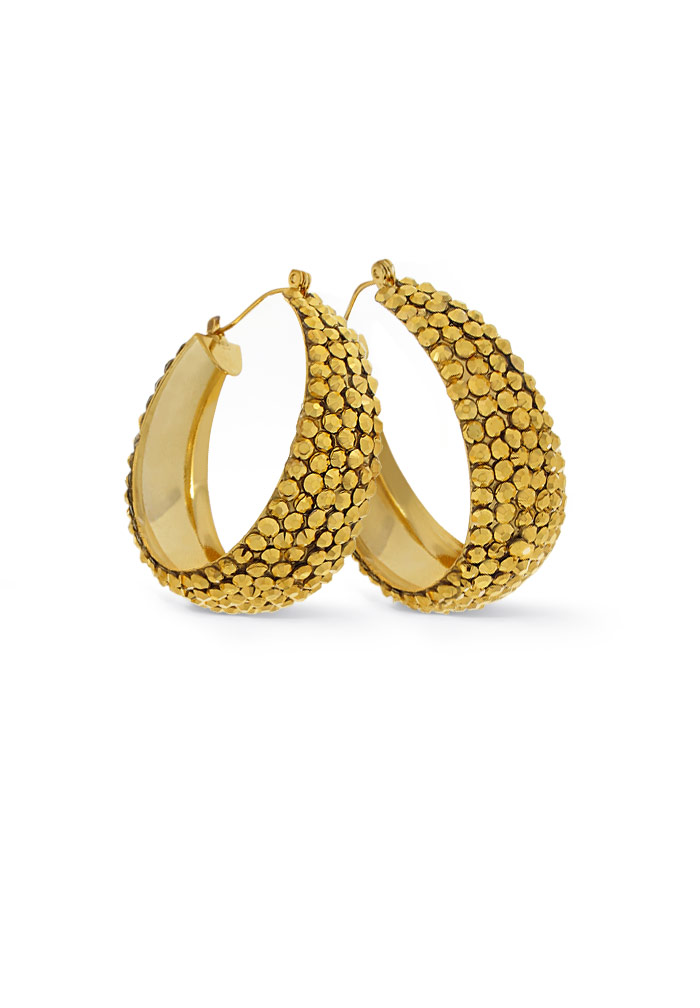 Zerlina Crystal Hoop Earrings-L (1.75 X 1.75 inch)-Crystal Aurum