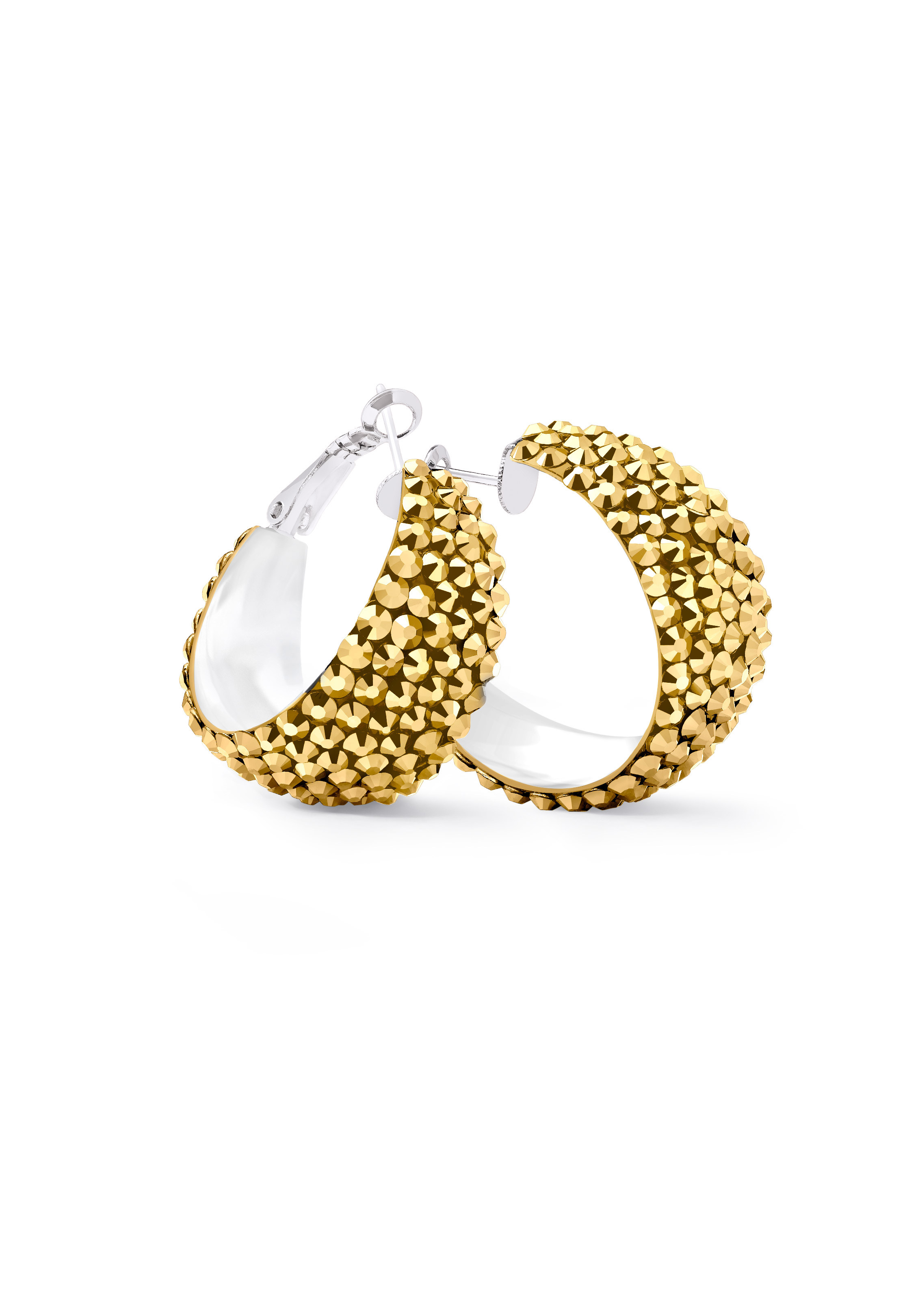 Zerlina Crystal Hoop Earrings-S (1.2 x 1.2 inch)-Crystal Aurum